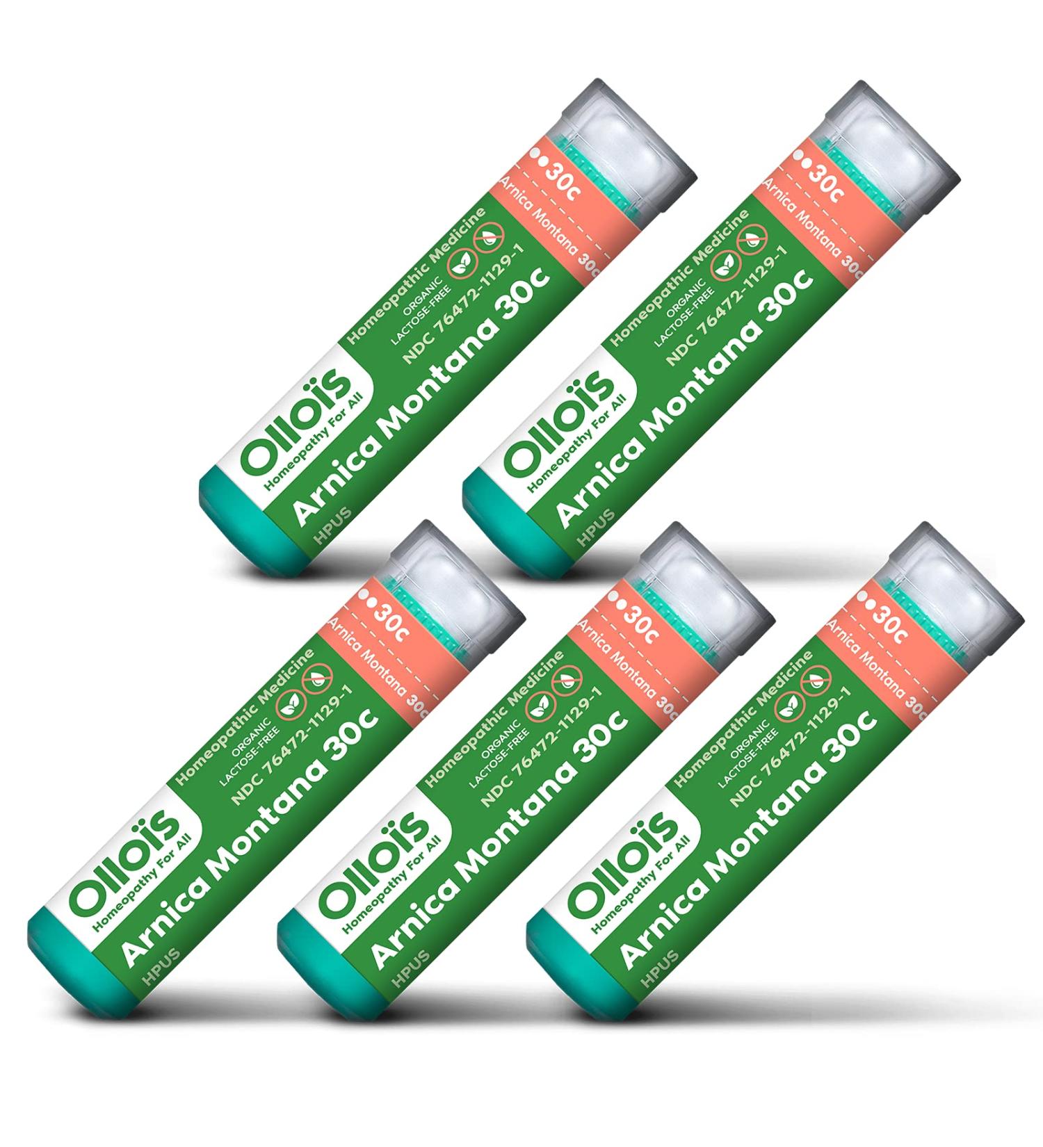 OLLOIS Arnica Montana 30c Organic Lactose-Free Homeopathic Medicine - 80 Pellets x5 - Buy Online on GoSupps.com