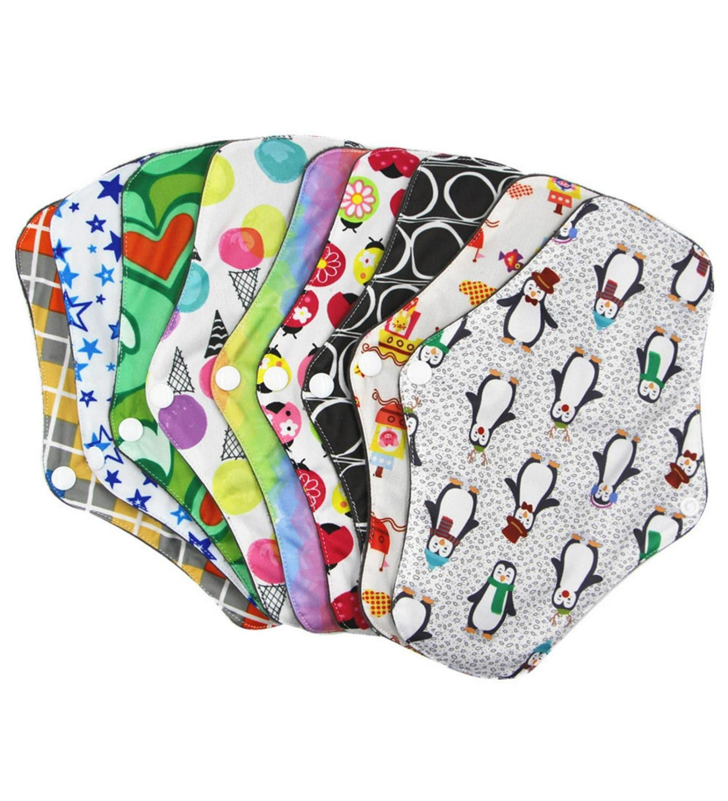 Reusable Bamboo Menstrual Pad for Women | Washable Overnight Period Liner | Large Sanitary Cloth Pad (18x18cm) - 1pc - Buy Online on GoSupps.com