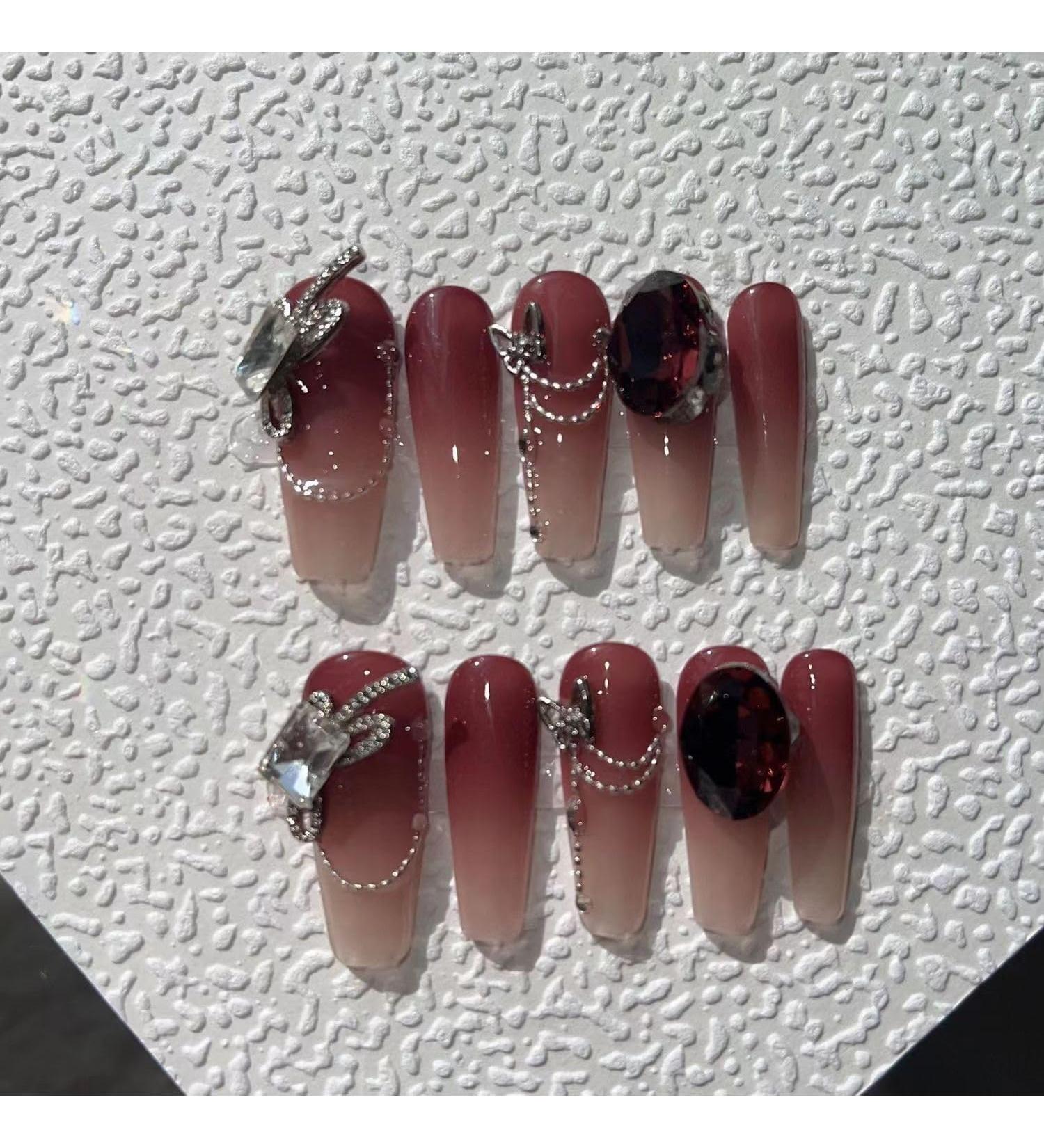 Temperament enhancement manicure hand-made blush gradient hand-worn nail patch fog explosion(S) - Buy Online on GoSupps.com