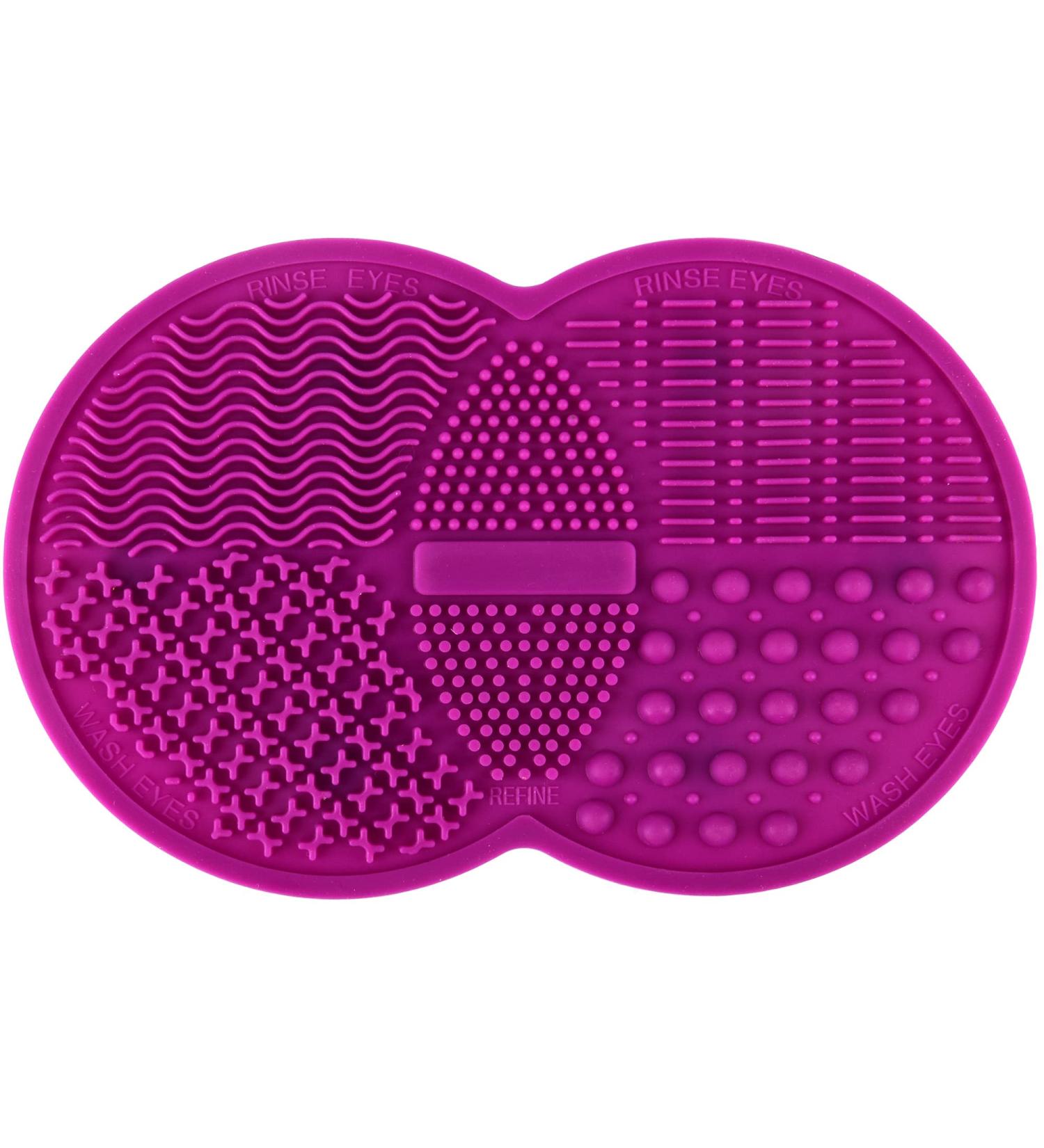 Lilyleaf Silicone Makeup Brush Cleaning Mat - Large 6.5x4.1 inches Pad with 5 Textures - Portable Brush Cleaner Scrubber - 1 Count - Buy Online on GoSupps.com