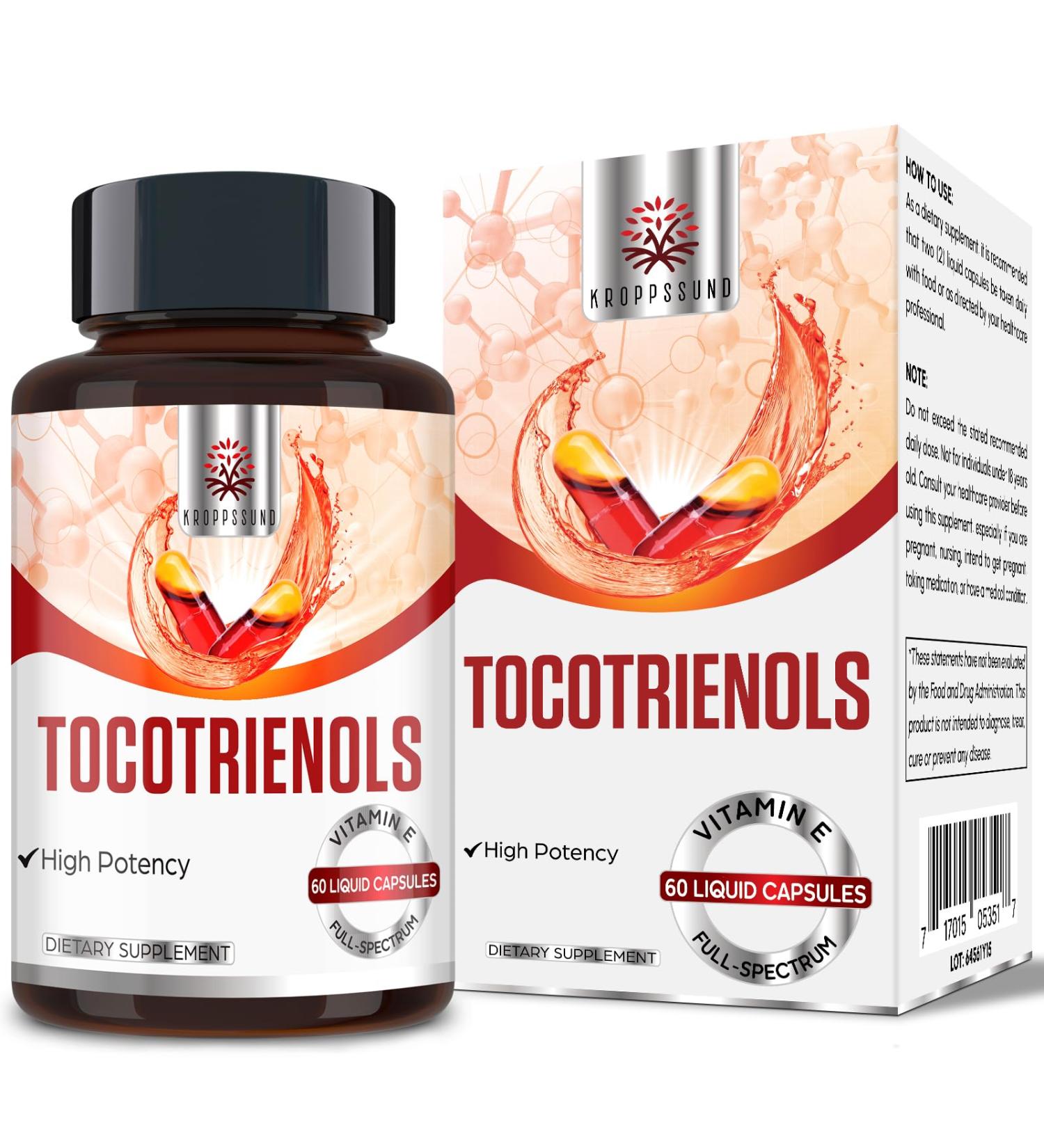 Kroppssund Tocotrienol Supplement Full Spectrum - 60 Liquid-Filled Capsules