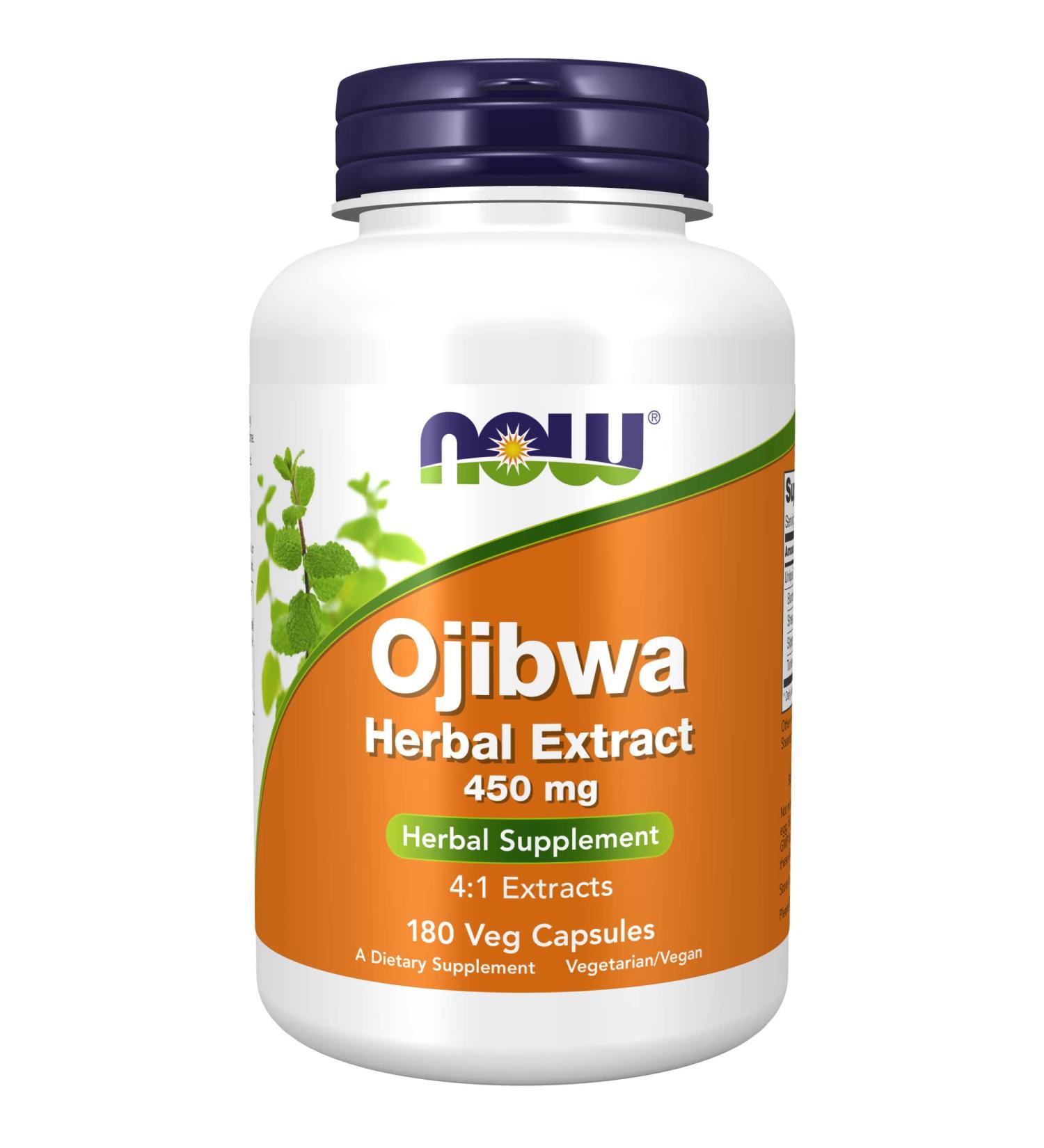 Now Foods Ojibwa Herbal Extract 450 mg - 180 Veg Capsules | Natural Herbal Supplement - Buy Online on GoSupps.com