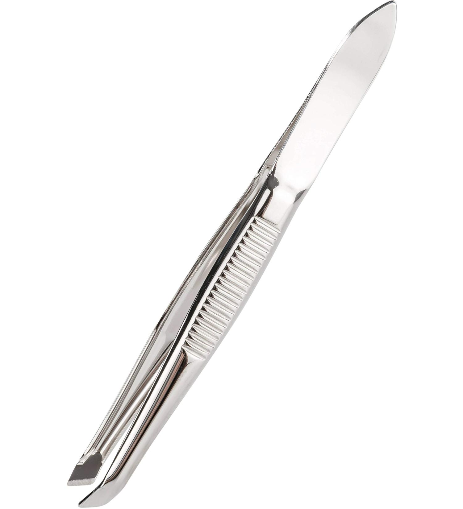 REMOS Hardened Steel Tweezers - 8 cm Cranked & Slanted Tip for Precision | International Shipping - Buy Online on GoSupps.com