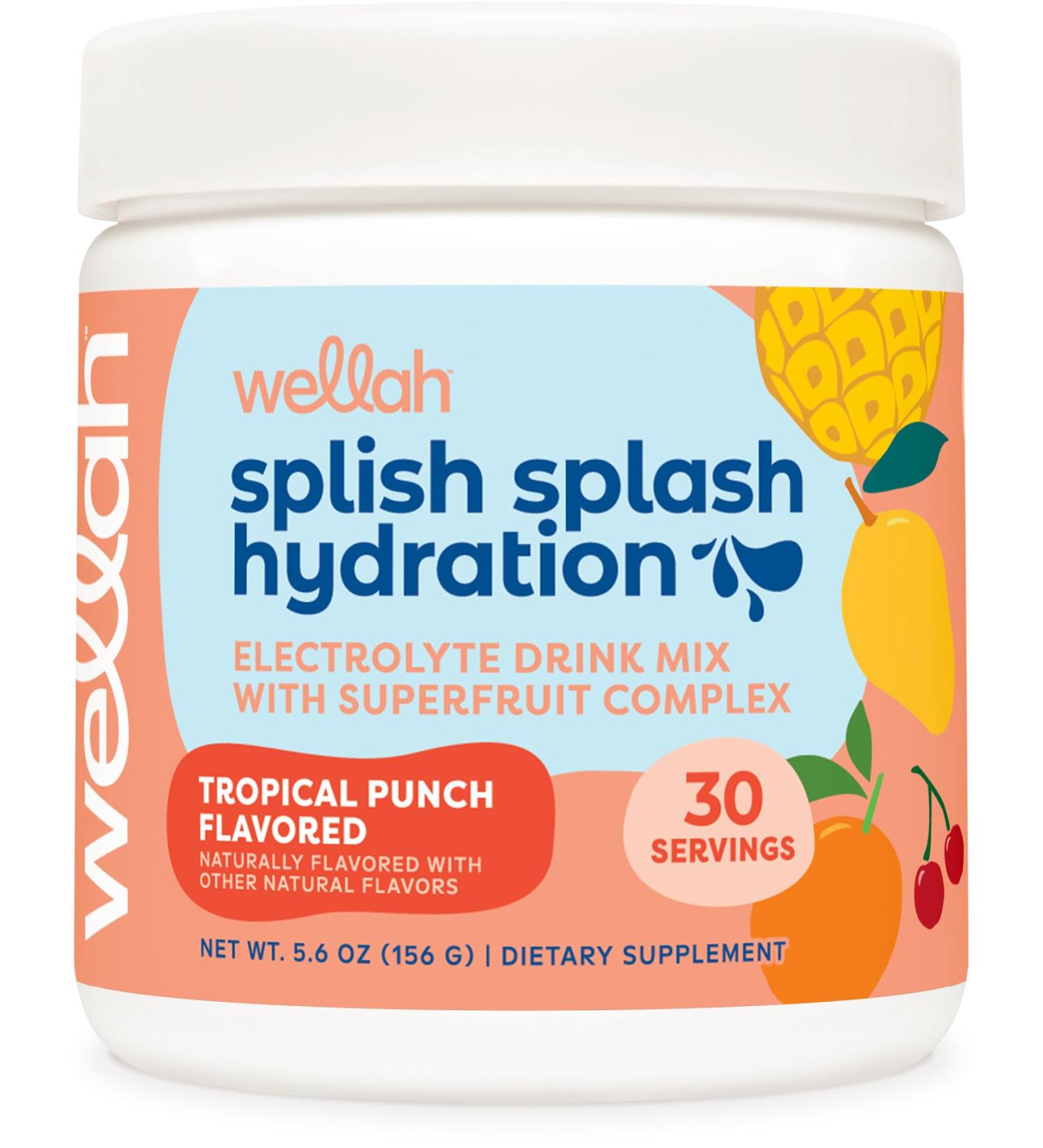 Buy Splish Splash Hydration Electrolyte Drink Mix - Tropical Punch Flavor 30 Servings | International Shipping Available - Buy Online on GoSupps.com