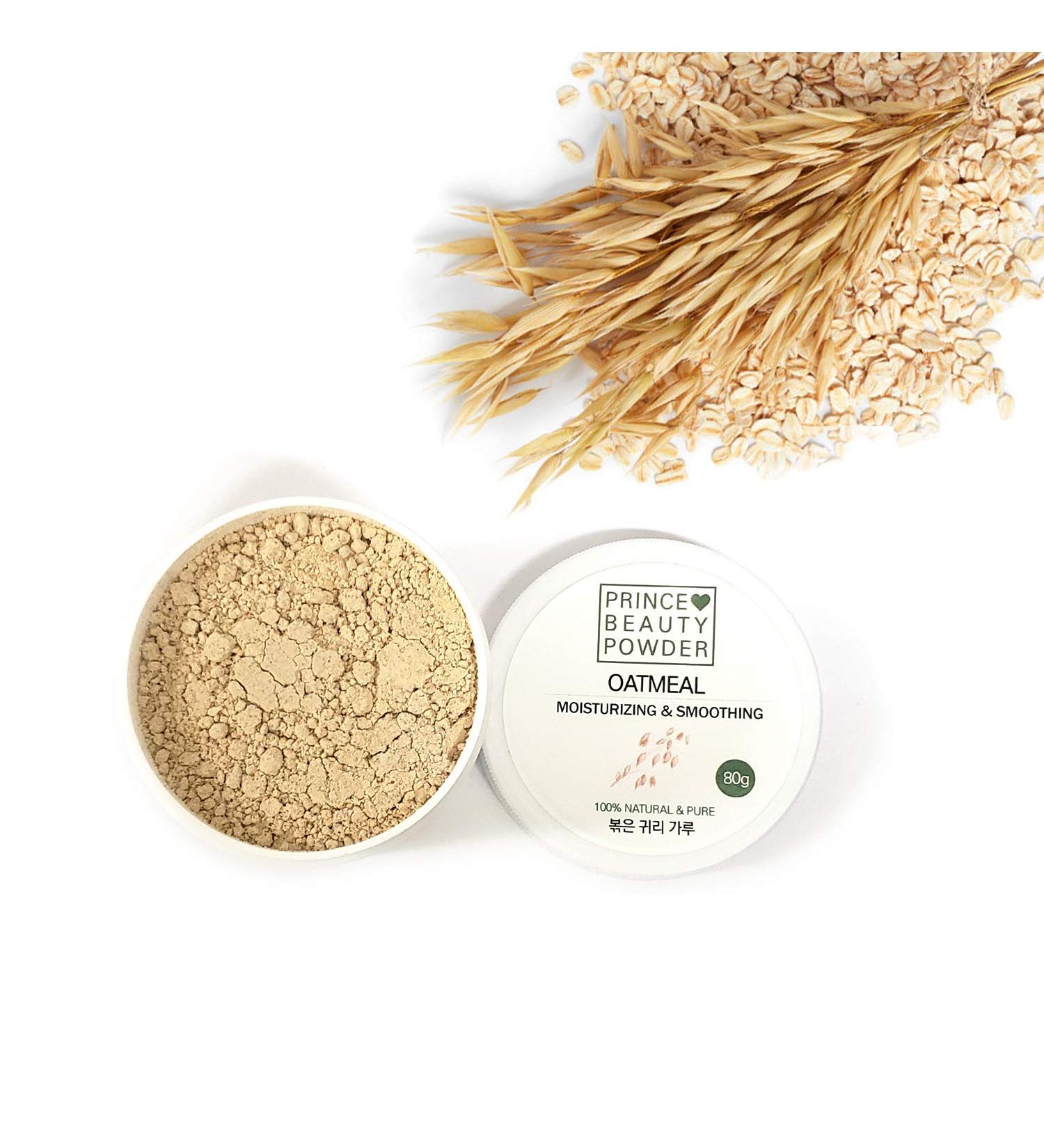 Korean Herbal Beauty Powder Prince Natural OATMEAL Facial Mask with Cotton Gauze Sheets (2.82oz / 80g) - Buy Online on GoSupps.com