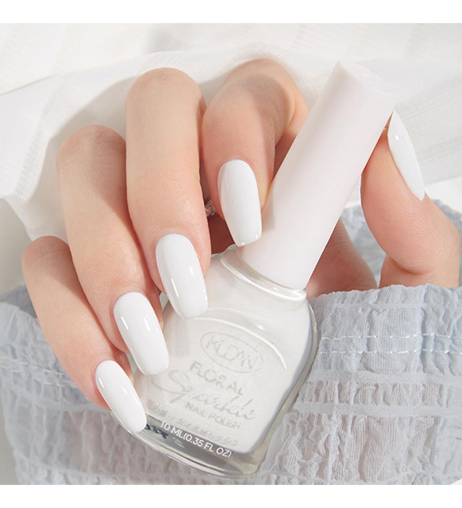 Milky White Nail Polish Nail Varnish French Manicure Natural Transparent Quick Dry Long Lasting Nail Polish No Need Baking Water Based Formula Nail Varnish DIY Nail Art Manicure at Home(10ml) - Buy Online on GoSupps.com