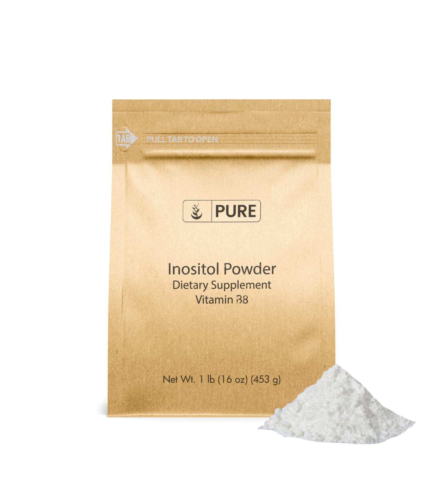 Inositol (Vitamin B8) Powder 1 lb - Pure Original Ingredients, Lab Verified, No Fillers - 1 Pound Pack - Buy Online on GoSupps.com