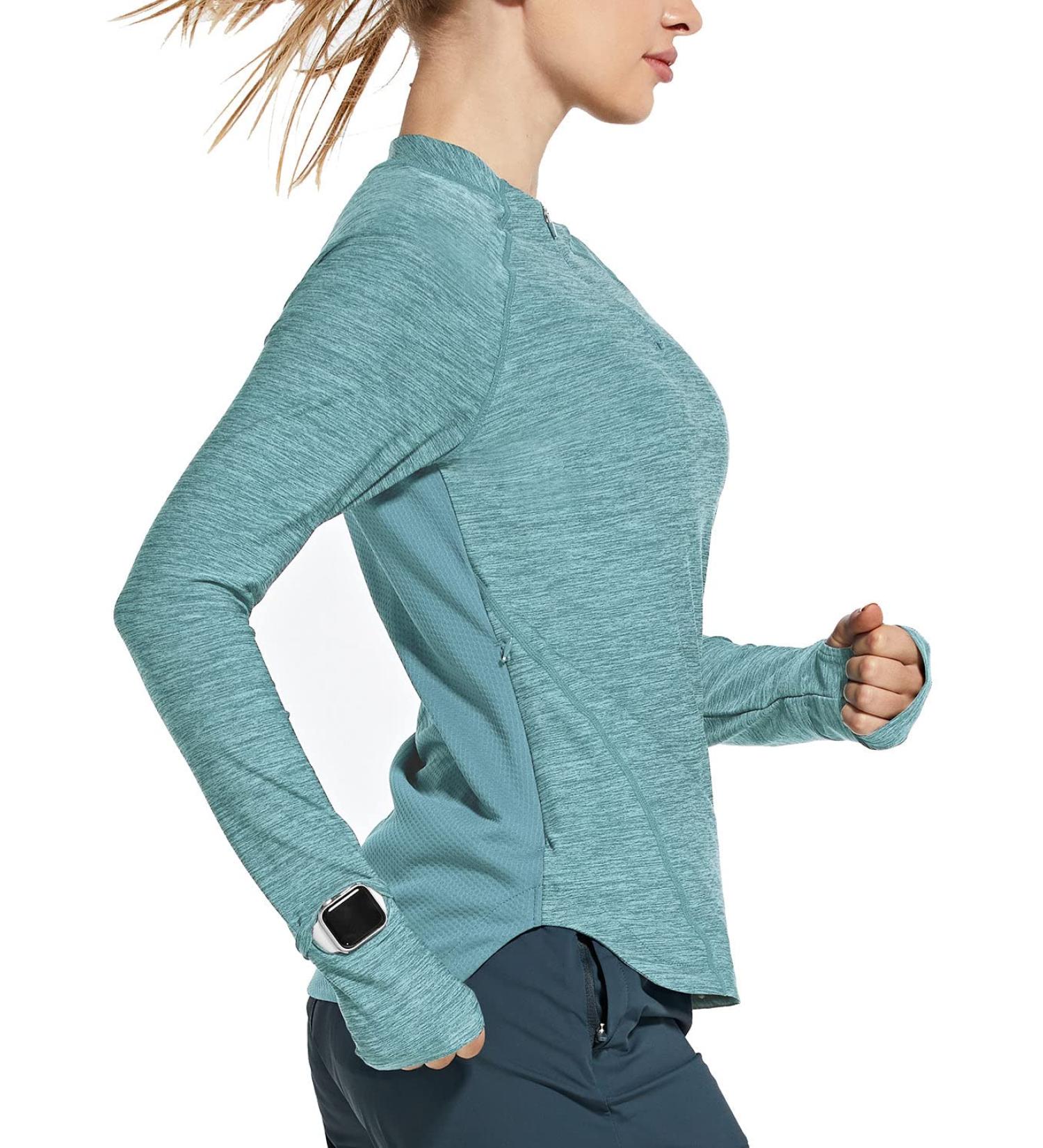 BALEAF Women's Quick Dry Long Sleeve Shirt for Running Hiking Workout - UPF50+ Lightweight Pullover - Buy Online on GoSupps.com