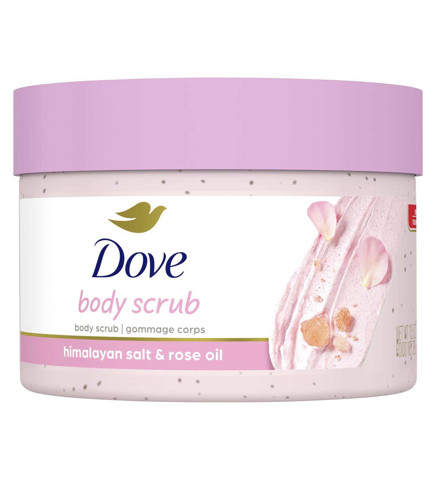 Dove Body Scrub For Silky Smooth Skin Himalayan Salt & Rose Oil Exfoliating Body Scrub that Restores Skin's Natural Nutrients 298 g Rose 298 g (Pack of 1) - Buy Online on GoSupps.com