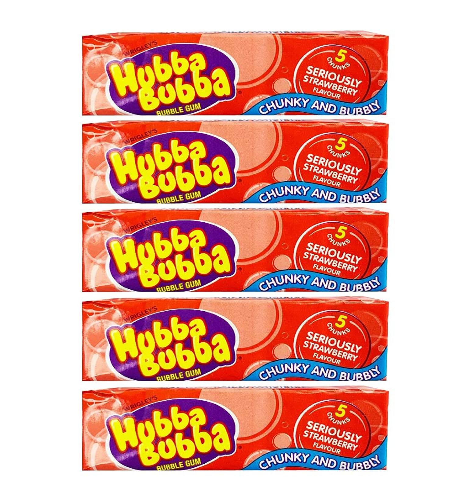 Lot de 5 paquets de 5 morceaux de chunks saveur fraise