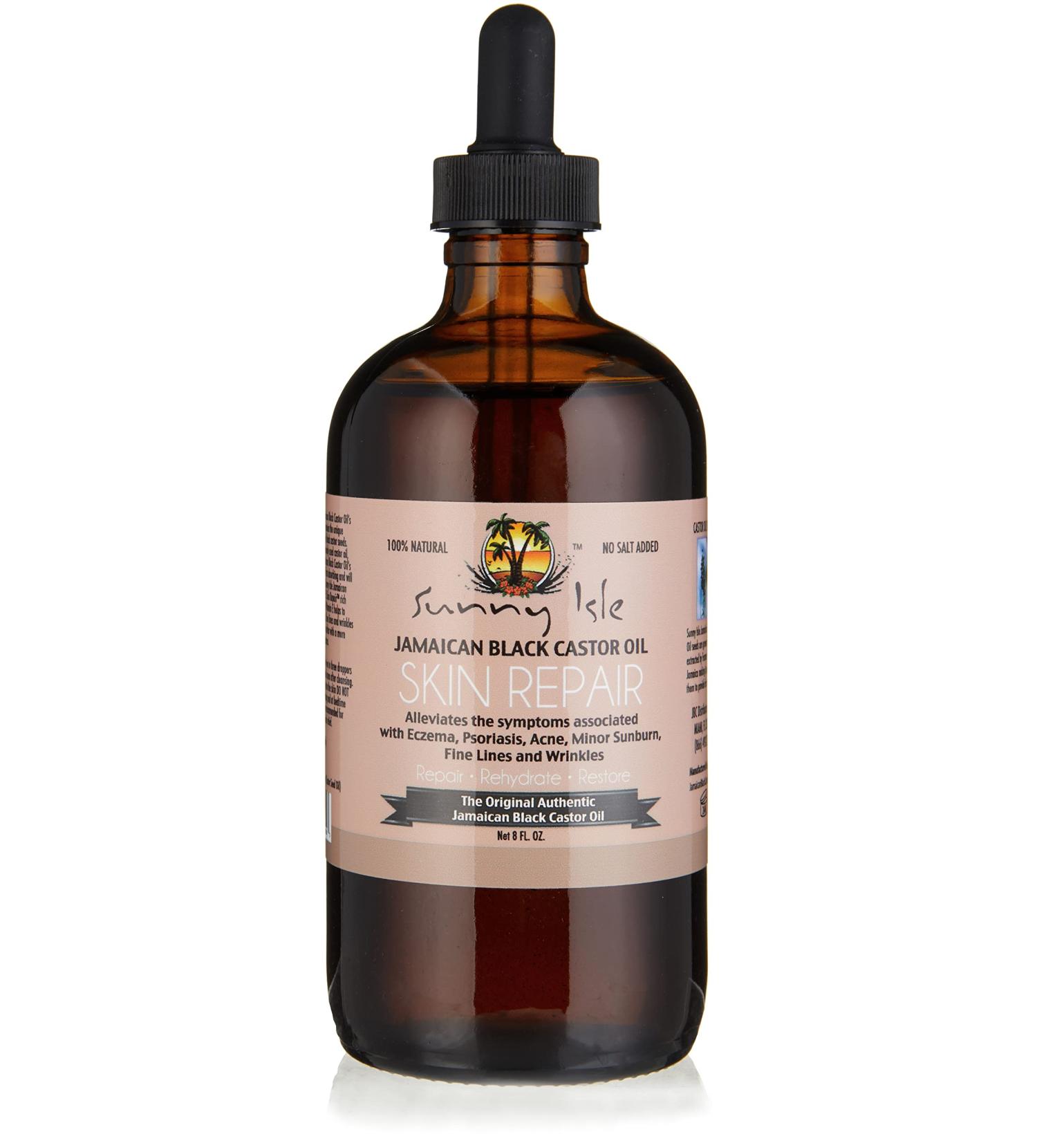 Skin Repair by Sunny Isle Jamaican Black Castor Oil - 100% Natural Treatment for Dry Damaged Skin 8 fl. oz | International Shipping Available - Buy Online on GoSupps.com