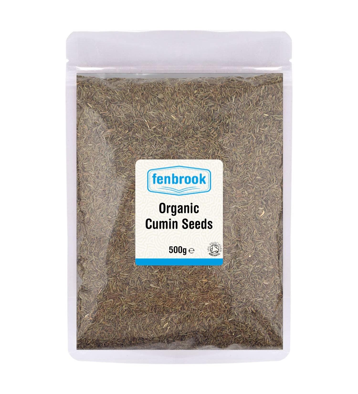 Organic Cumin Seeds 500g | Certified by Fenbrook Organic - Buy Online on GoSupps.com