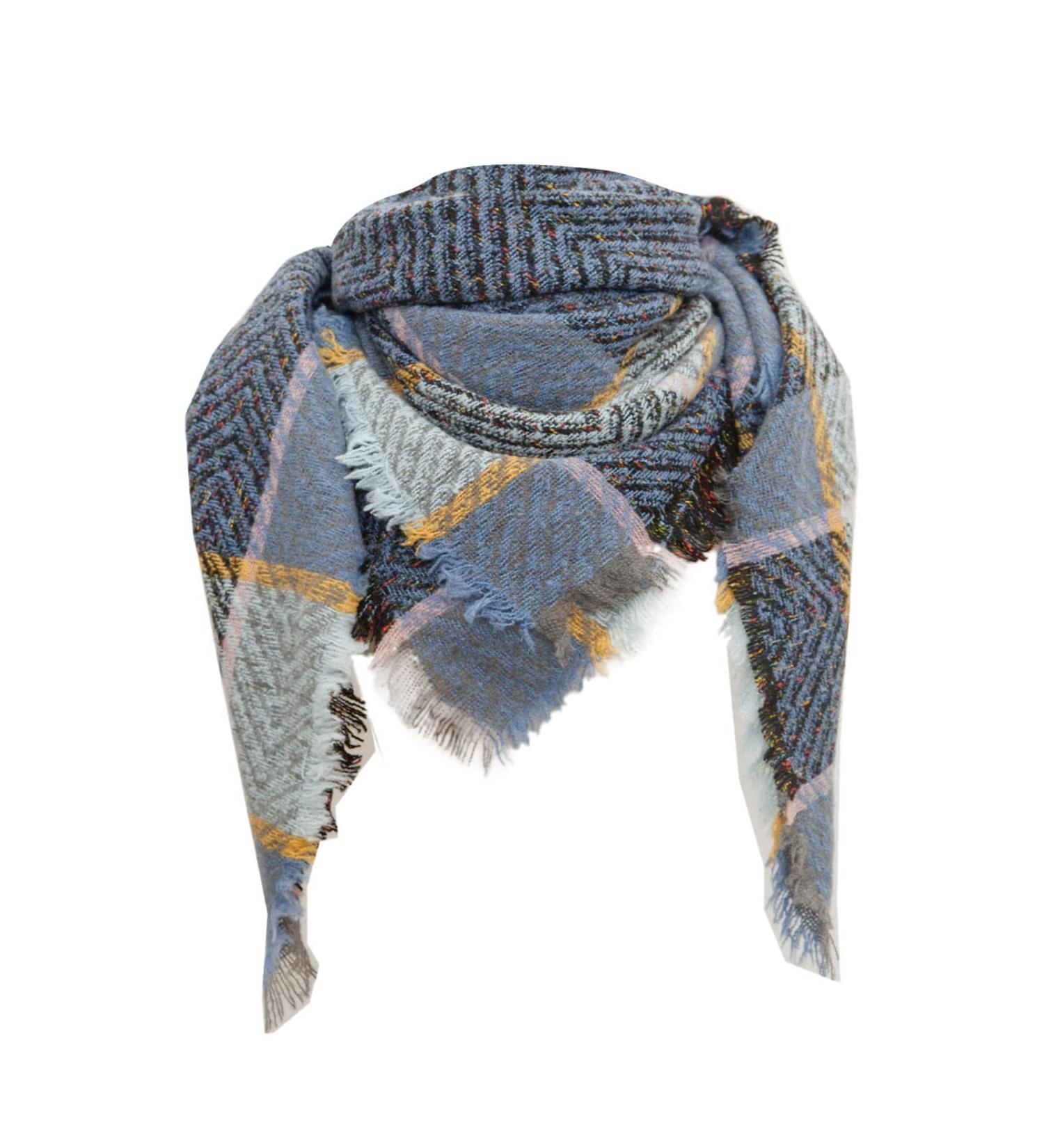 High-Quality Women's Triangular Loop Scarf - Cold Weather Neck Warmer in Blue | International Shipping - Buy Online on GoSupps.com
