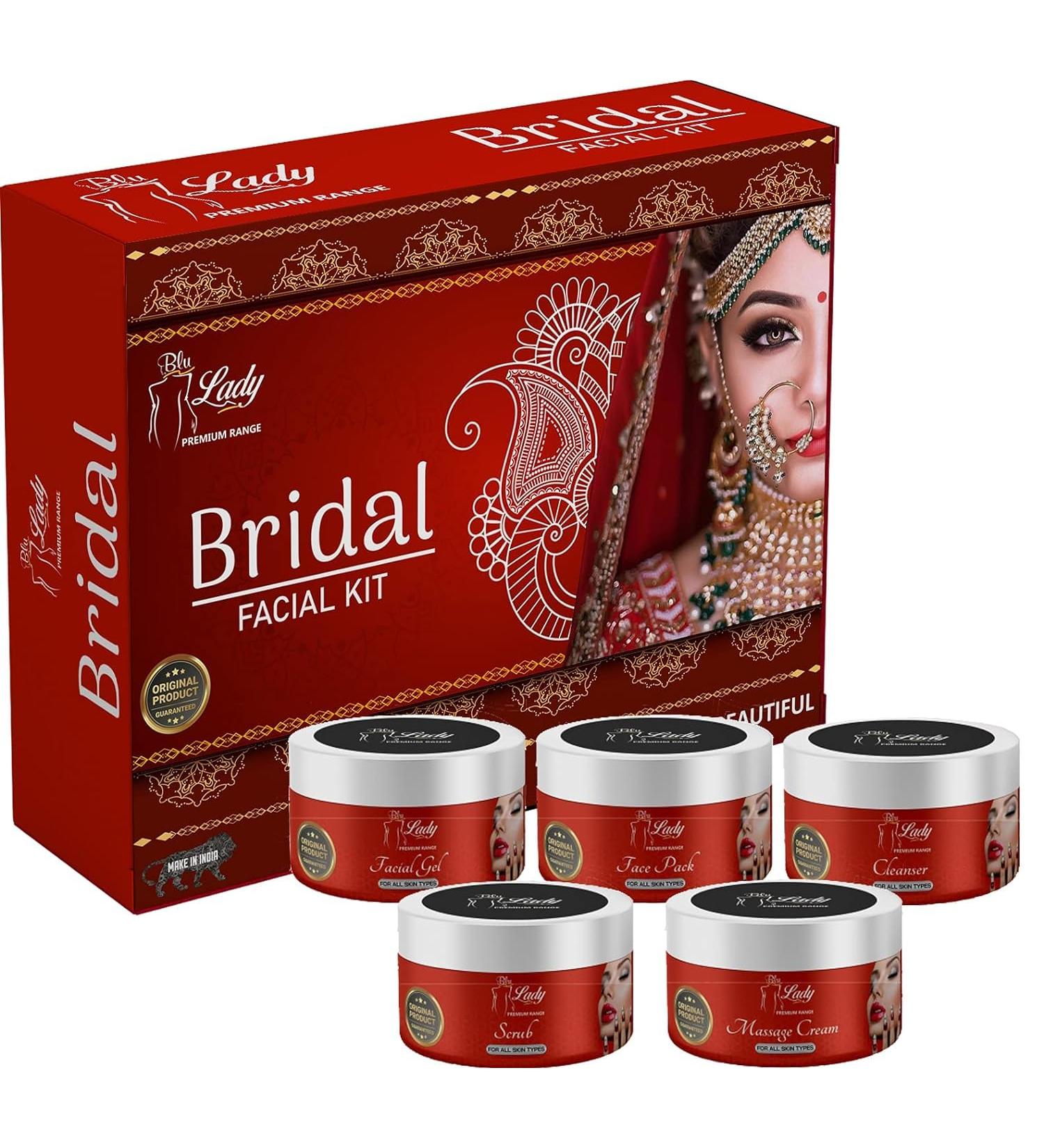 Bridal Facial Kit for Women & Men | Beauty Parlour Facial Set of 5 - 275g | Perfect for Radiant Skin - Buy Online on GoSupps.com