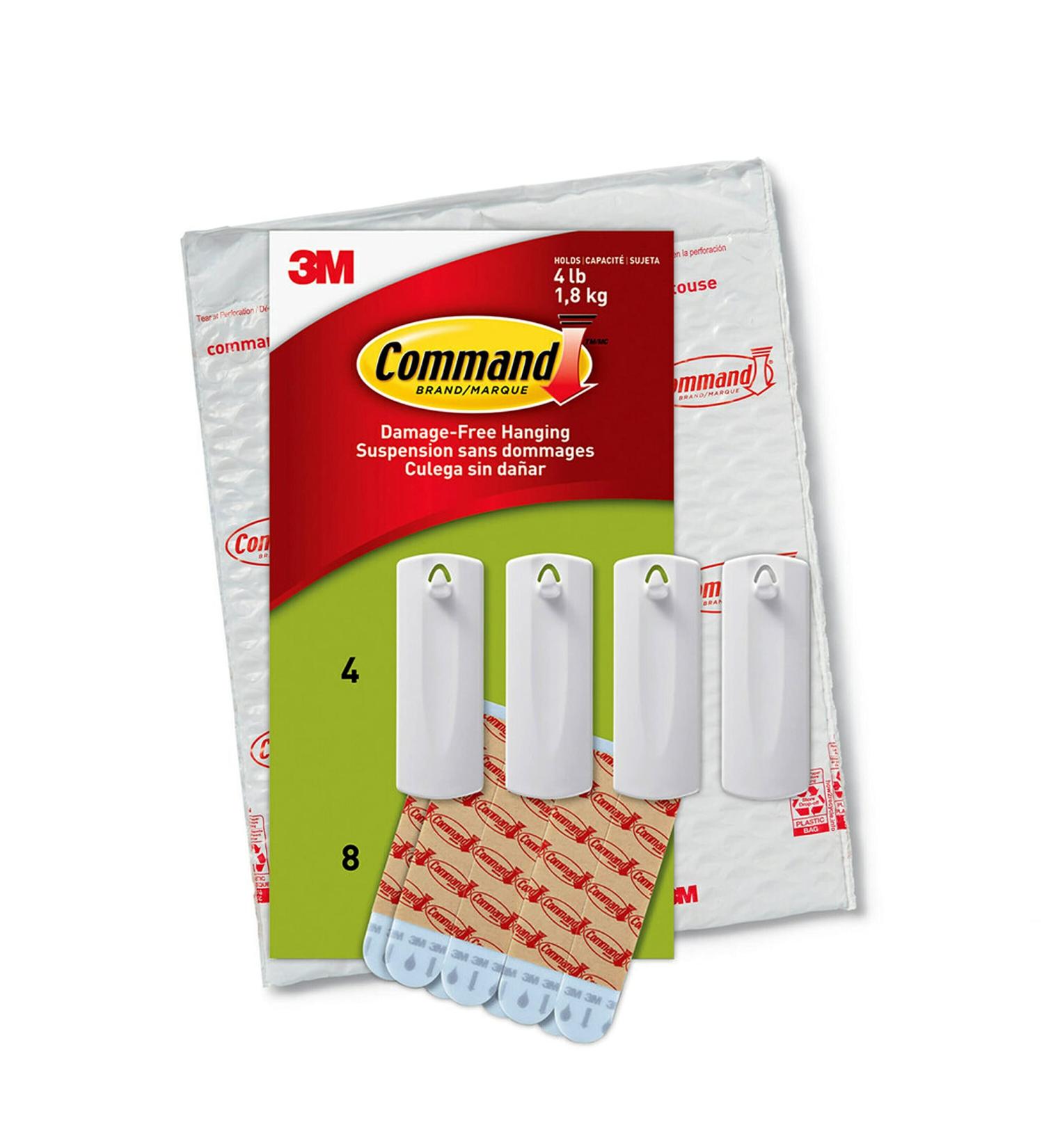 Command Sawtooth Picture Hangers  Damage Free Hanging Frame Hangers  No Tools Wall Hooks for Hanging Sawtooth Frames in Living Spaces  4 White Picture Frame Hangers and 8 Command Strips 4 Hangers - Buy Online on GoSupps.com