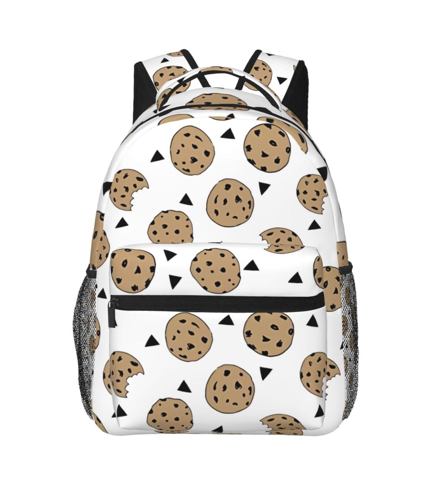 BHCASE Lightweight Casual Student Backpack - Fashionable And Versatile Backpack For School And Outdoor Activities 7.8x11.4x15.7 In Cookies Food Chocolate Chip Biscuits Printing - Buy Online on GoSupps.com