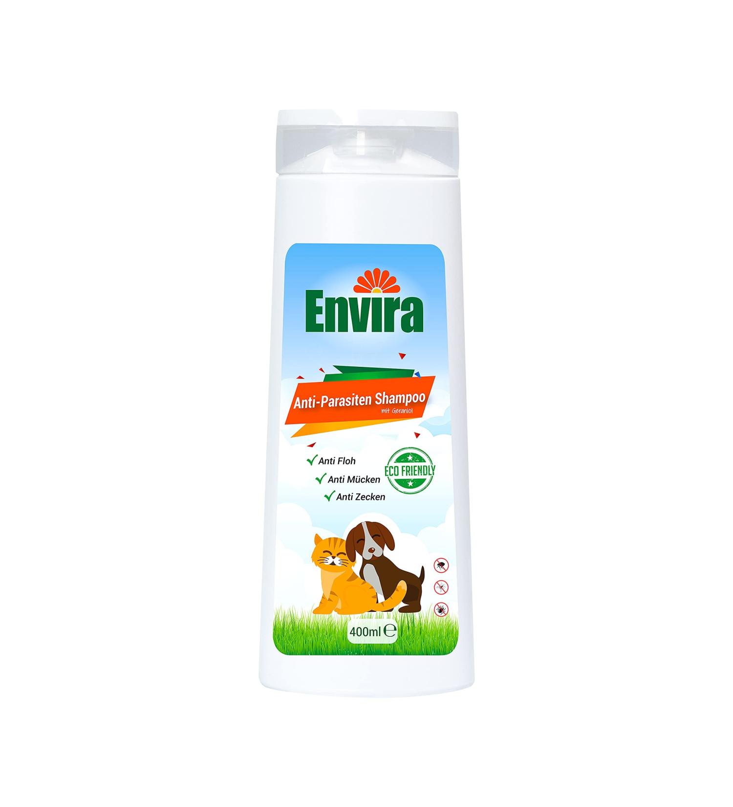 Envira Anti-Parasite Shampoo for Dogs & Cats - 400ml | Effective Flea Tick & Mosquito Control - Buy Online on GoSupps.com