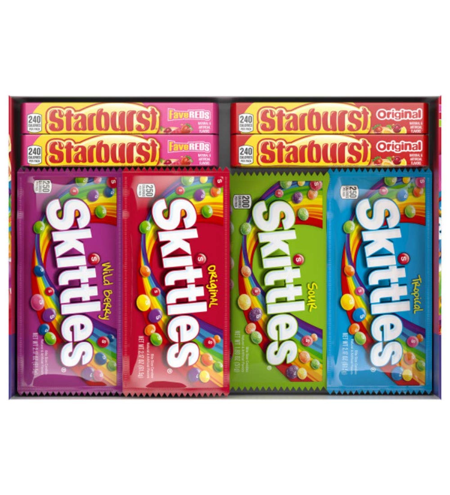 Valentine's Day Candy Mix: Skittles & Starburst 67.79oz Box - 30 Count - Buy Online on GoSupps.com