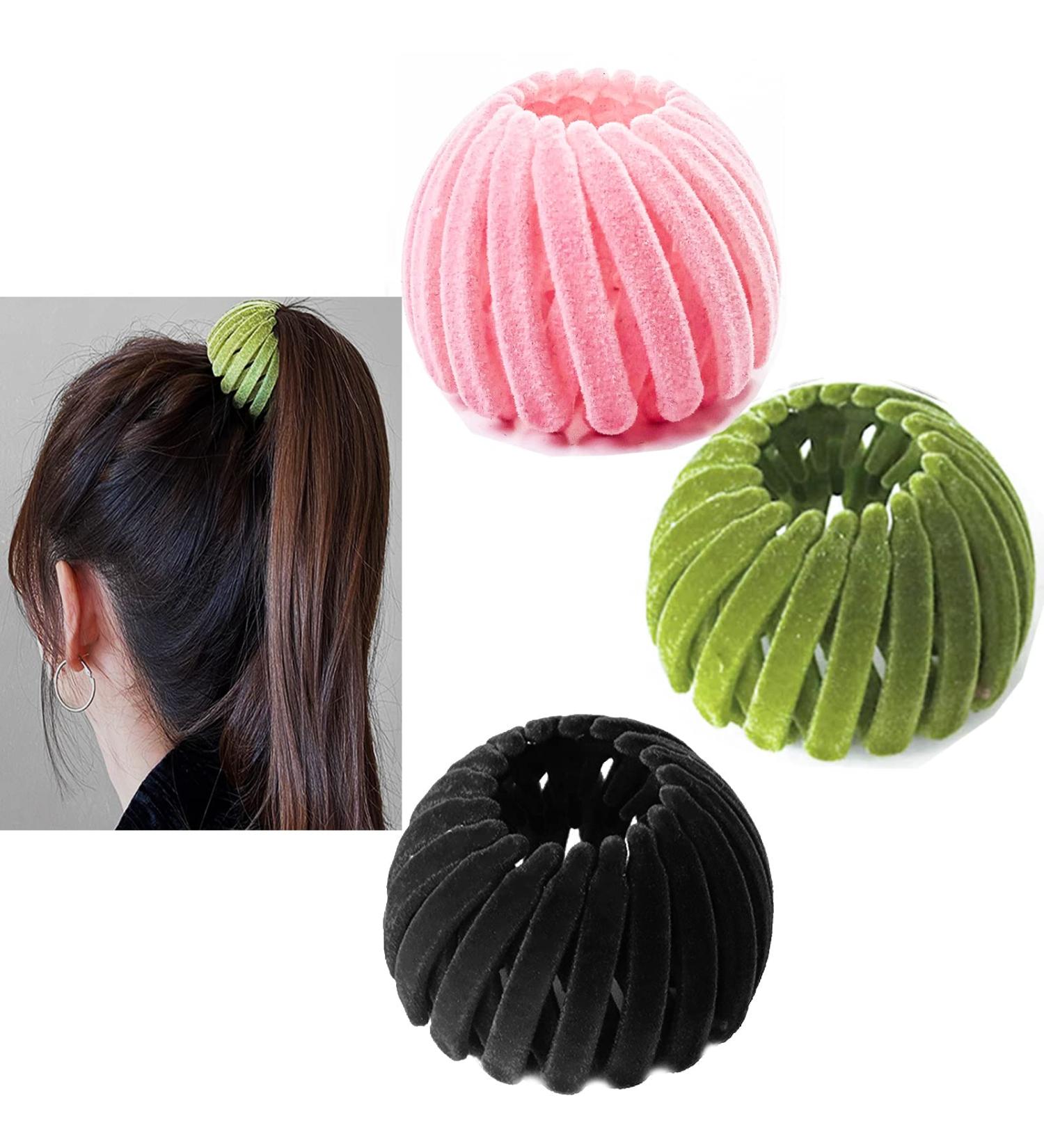 3Pcs Birds Nest Hair Clips & Velvet Plate Hair Pins Set - Fashion Hair Accessories for Women & Girls - Multicolor - Buy Online on GoSupps.com