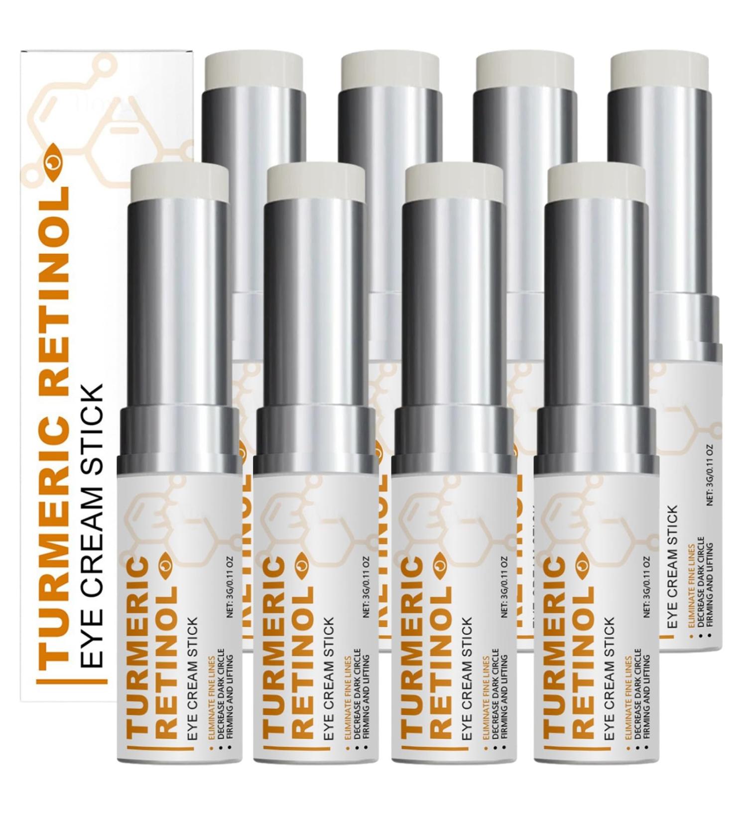  JASUBAI Turmeric & Retinol Eye Balm Eye Moisturizer for Dark Circles and Puffiness Anti-Aging Repair Cream with Brightening & Firming Serum (8 Pcs) - Buy Online on GoSupps.com