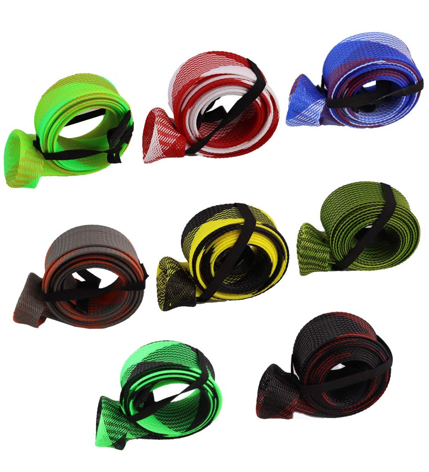 NATRUTH Rod Sock Fishing Rod Sleeve Cover Braided Mesh with Lanyard - 8pcs, 8 Color Options, for 74.8 Casting Sea Fishing Rods - Buy Online on GoSupps.com
