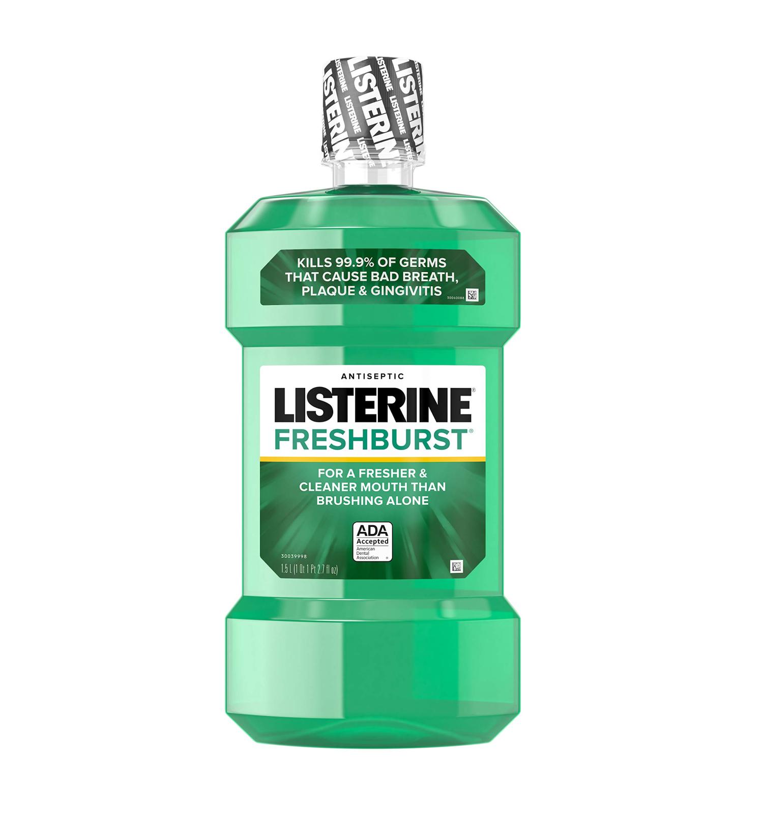 Buy Listerine Freshburst Antiseptic Mouthwash 1.5L - Fight Bad Breath Plaque & Gingivitis | Fast International Shipping - Buy Online on GoSupps.com