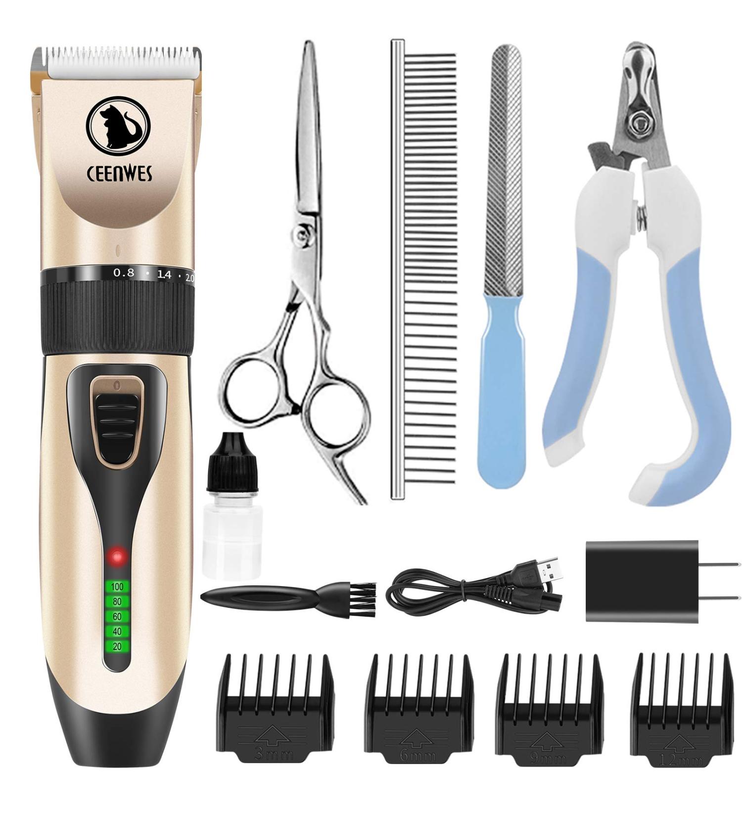 Professional Cordless Dog Clippers - Low Noise Grooming Kit for Dogs, Cats & Horses - Buy Online on GoSupps.com