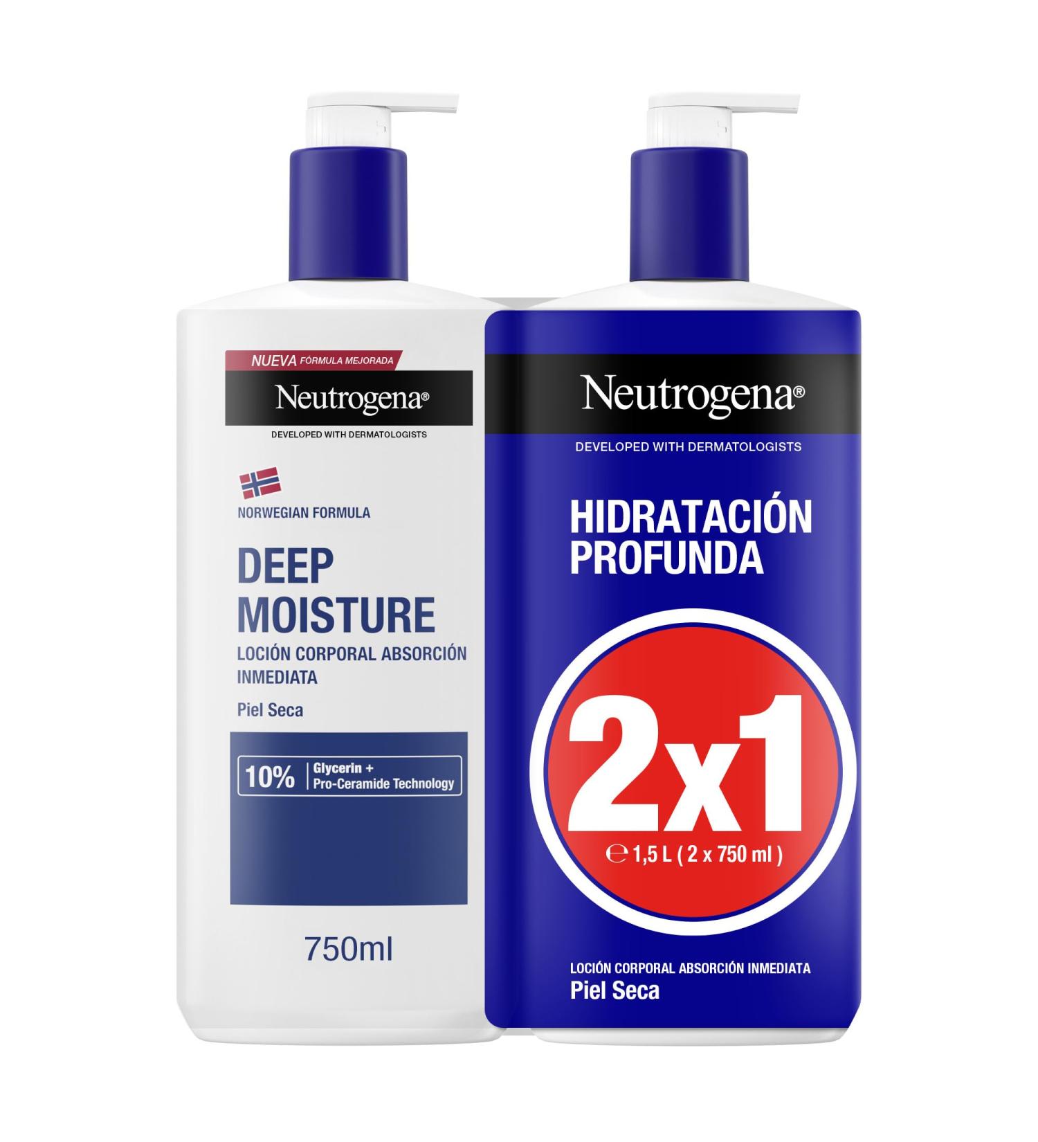 DEEP HYDRATION dry skin lotion pack 2 x 750 ml