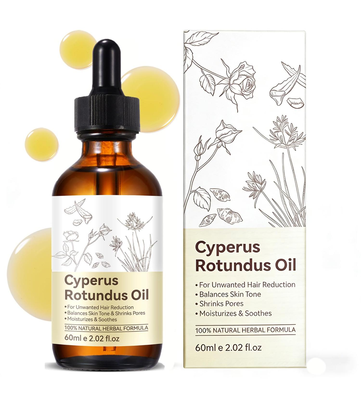 Cyperus Rotundus Oil Natural Cyperus Rotundus Oil for Hair Removal Reduces Body Hair Growth Moisturizes & Soothes The Skin Shrinkes Pores Suitable for All Skin Types 2.02 Fl oz 2.02 Fl Oz (Pack of 1) - Buy Online on GoSupps.com