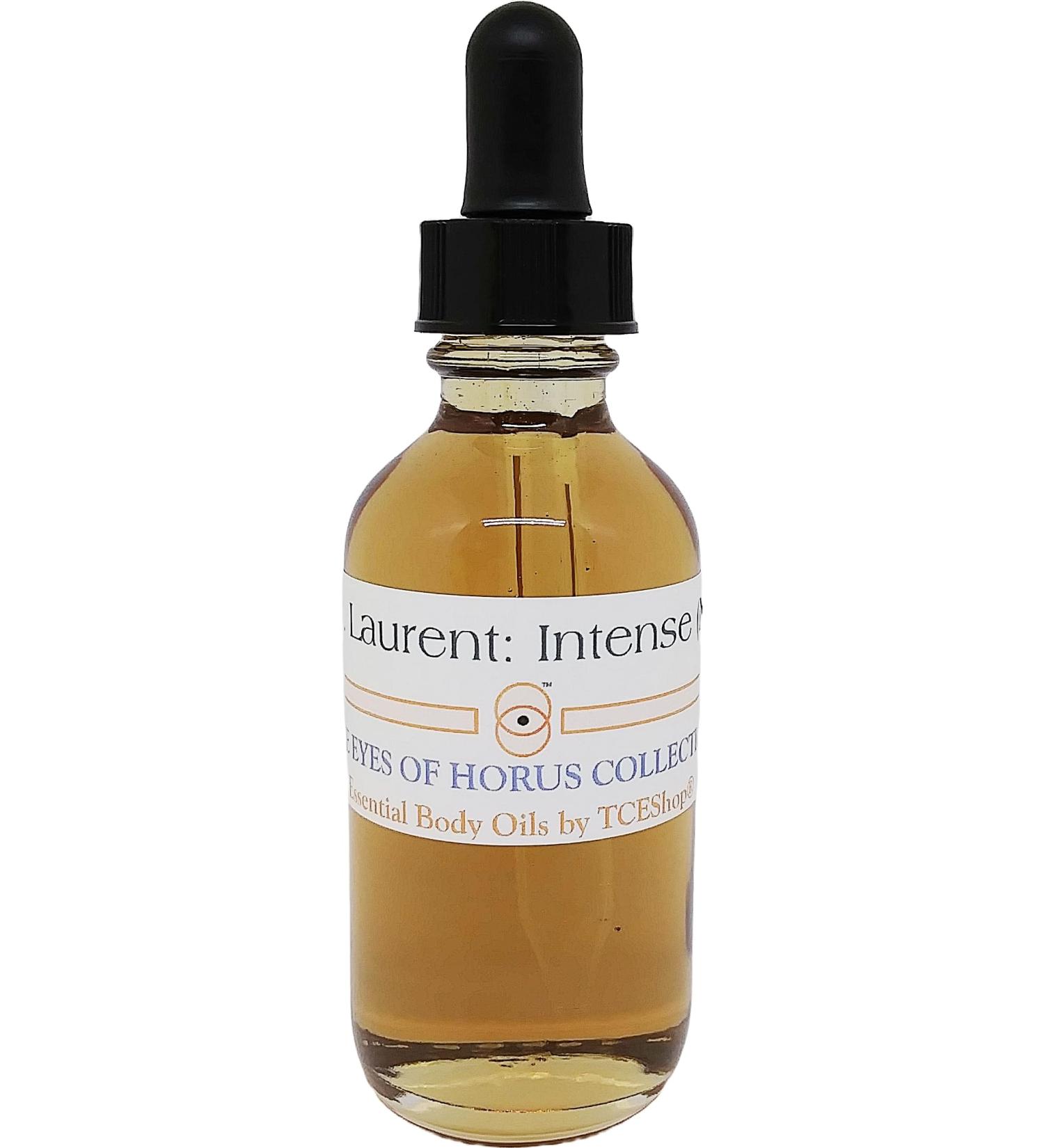 St. Laurent: Intense - Type For Men Scented Body Oil Fragrance Glass Dropper Top - Brown - 2 oz. - ID#36237 2 Fl Oz (Pack of 1)