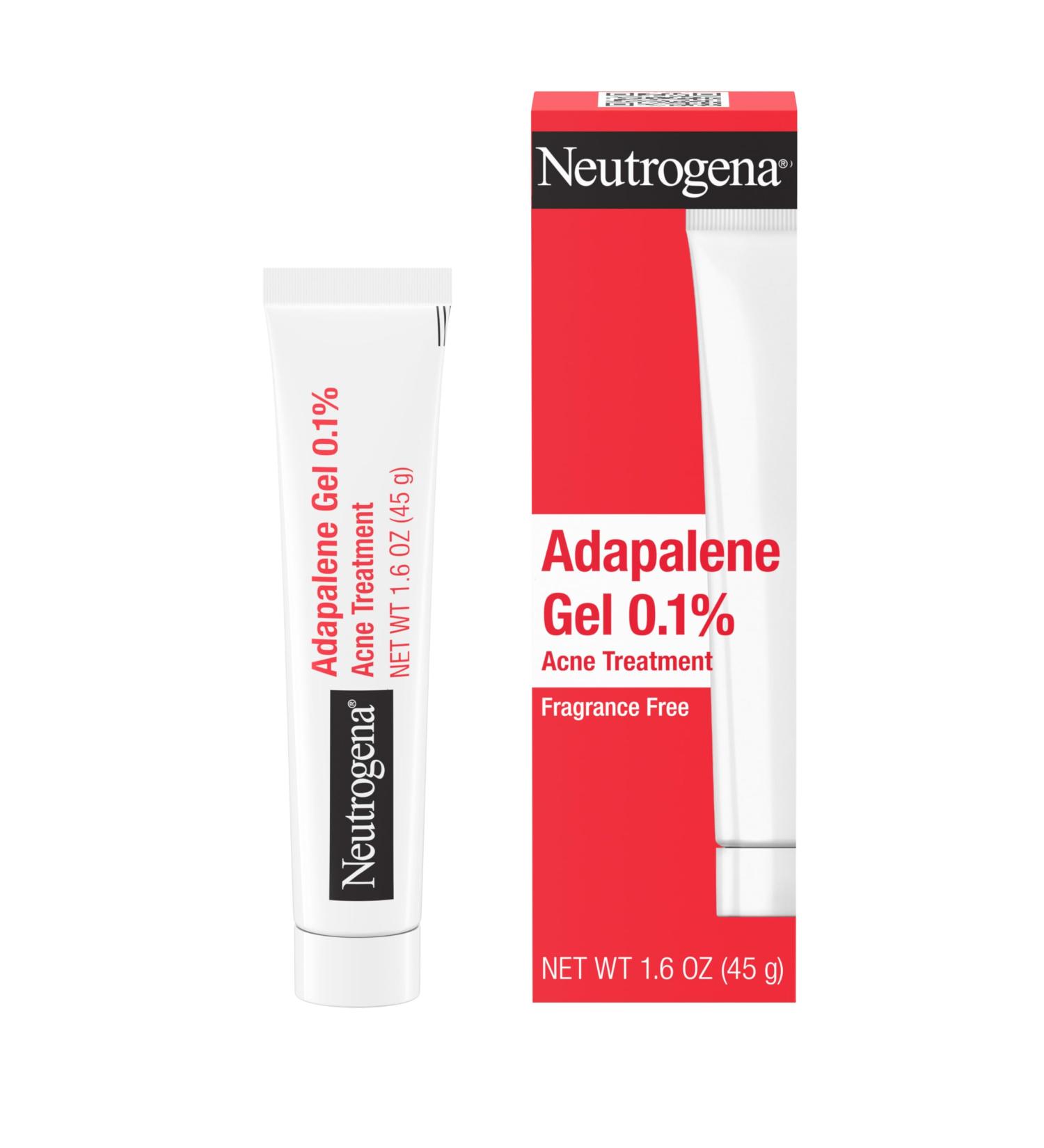 Neutrogena 0.1% Adapalene Gel Acne Treatment Topical for Acne Adapalene Medication for Blemishes Once Daily Topical Retinoid to Prevent Breakouts Oil & Fragrance-Free 1.6 oz - Buy Online on GoSupps.com
