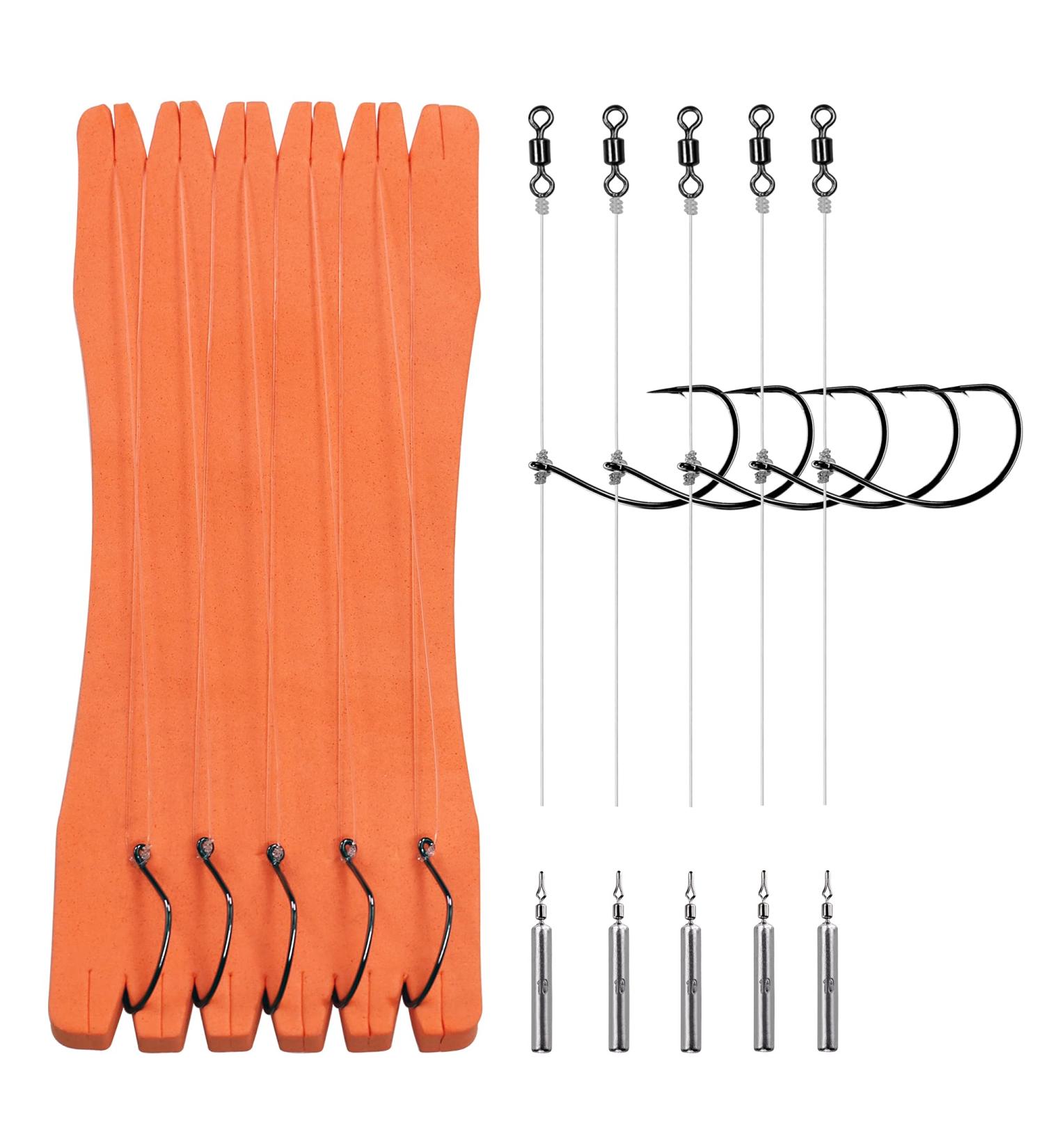 Buy Premium Drop Shot Fishing Rigs - Prefabricated Lure Assemblies with 14g Weights | 5 Pack #3 Hooks for Enhanced Angling - Buy Online on GoSupps.com