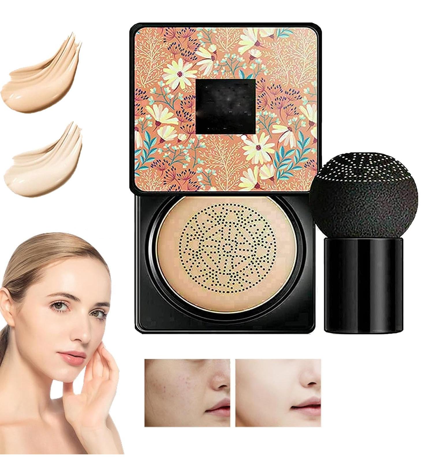 Wonderninelife Beauty Cream Base Mushroom Head Air Cushion Cc Cream Beauty Clear Cover Beauty Cream Long Lasting Moisturizing Oil Control (Natural Color-A) - Buy Online on GoSupps.com
