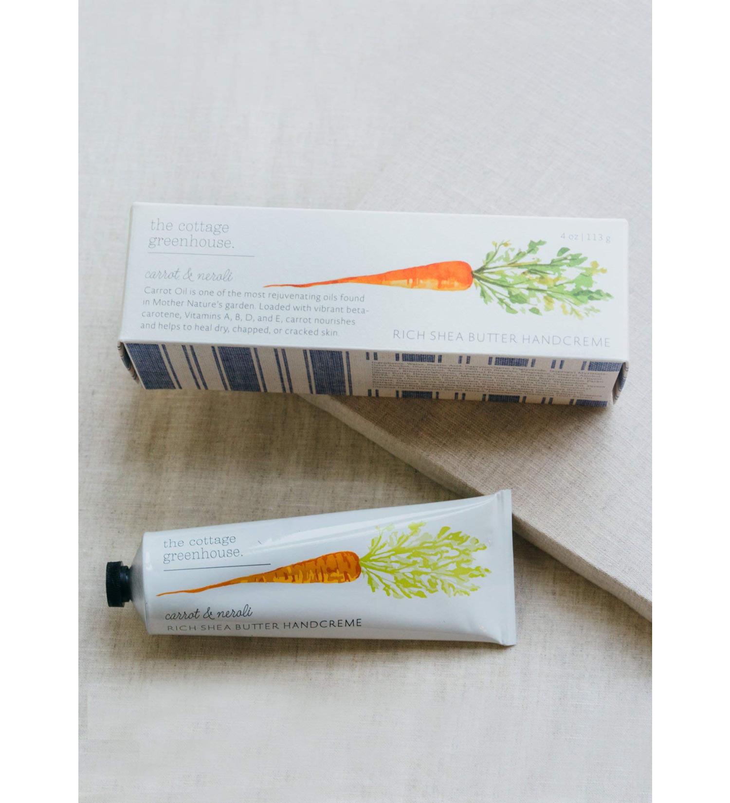 The Cottage Greenhouse Handcreme - Shea Butter Carrot & Neroli 4oz | Moisturizing Hand Lotion | Paraben-Free, Vegan, Never Tested on Animals - Buy Online on GoSupps.com