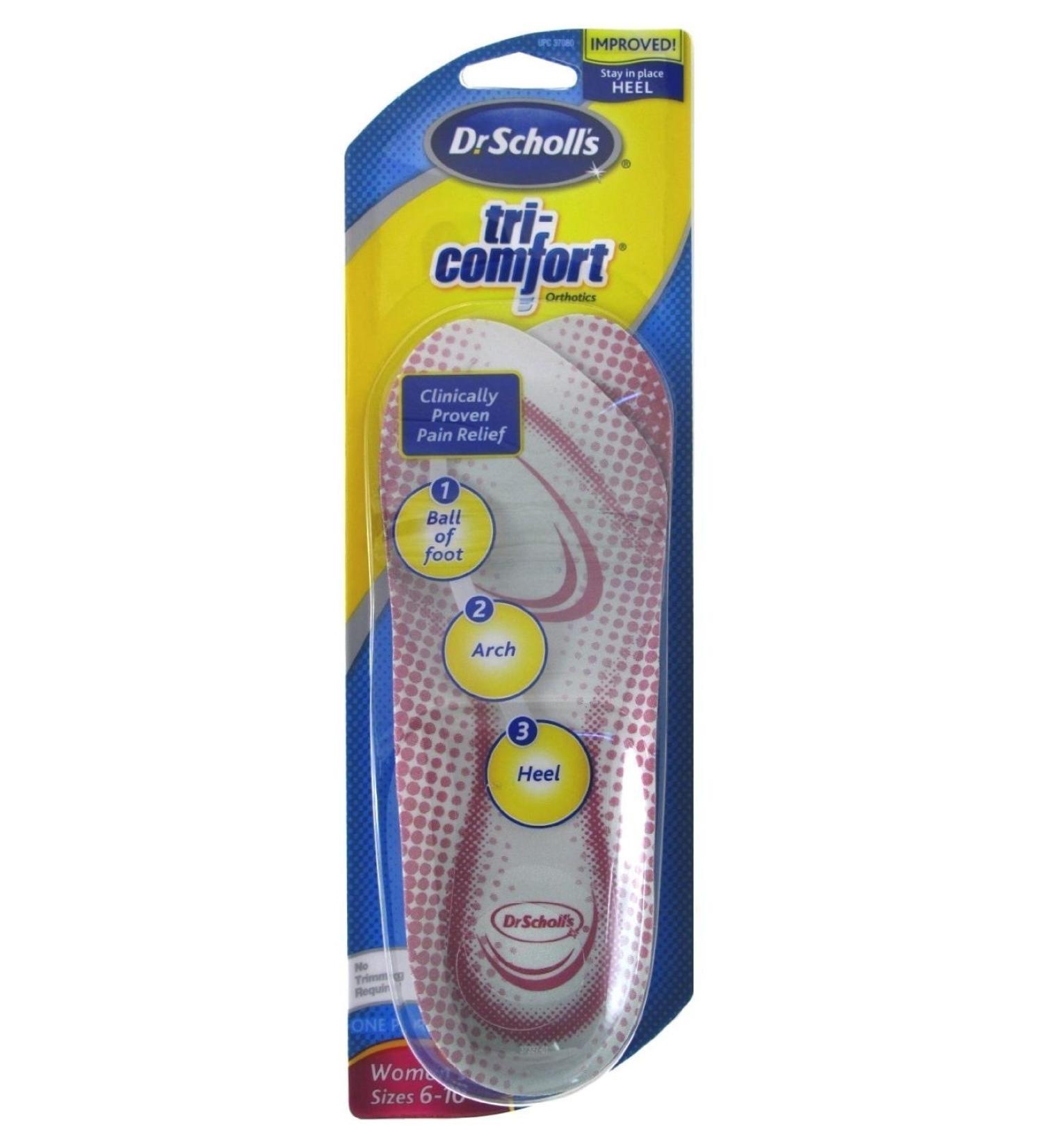 Buy Dr. Scholl's Tri-Comfort Orthotics Inserts for Women - 1 Ct | Enhance Comfort & Support | Free Worldwide Shipping - Buy Online on GoSupps.com