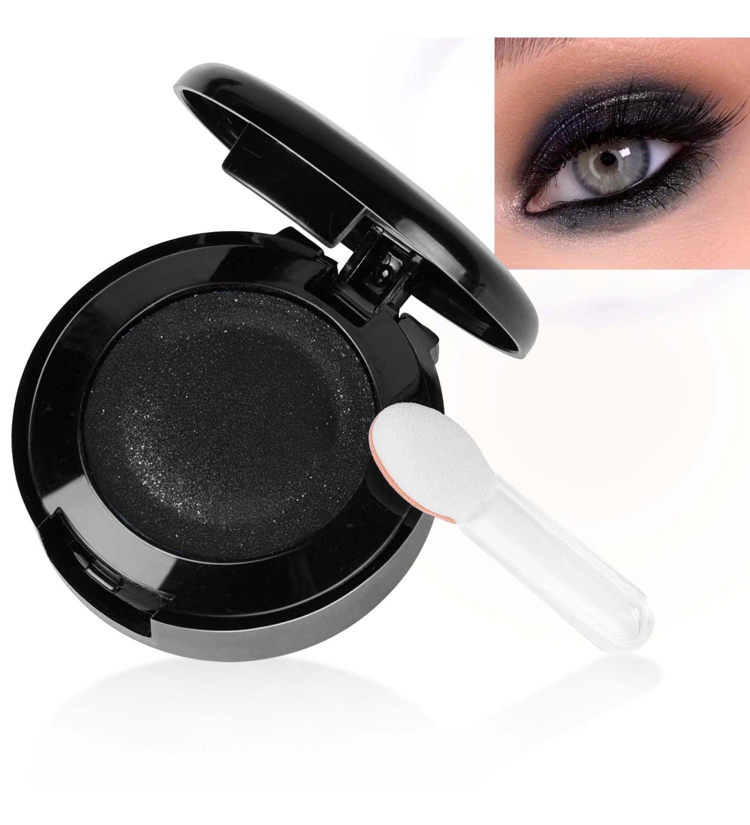  LOPHE LOPHE Glitter Eyeshadow - High Pigmentation & Micro-Glitter - Ultra-Soft Texture Long Lasting 24H - Ideal for Beginners/Travel - Vegan - 1.5 g - Black - Buy Online on GoSupps.com