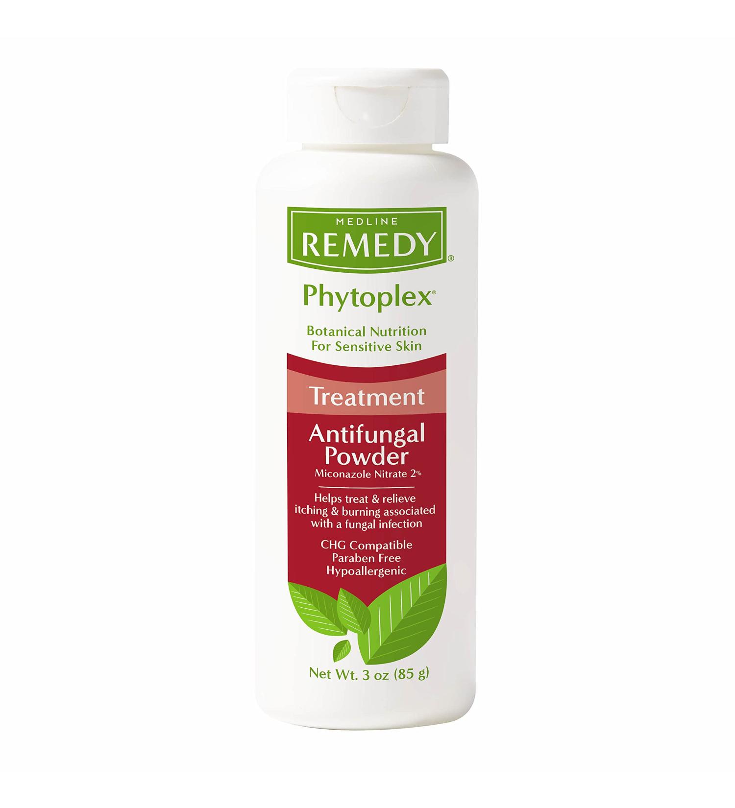 Medline Remedy Phytoplex Antifungal Powder 3 oz | 2% Miconazole Nitrate for Athlete's Foot | Talc-Free Formula - Buy Online on GoSupps.com