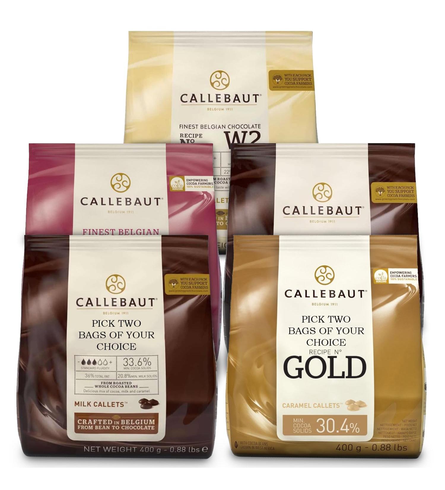 Callebaut Custom | Pick 2 Flavours | Recieve 1x400g Bag of Each Choice - Buy Online on GoSupps.com