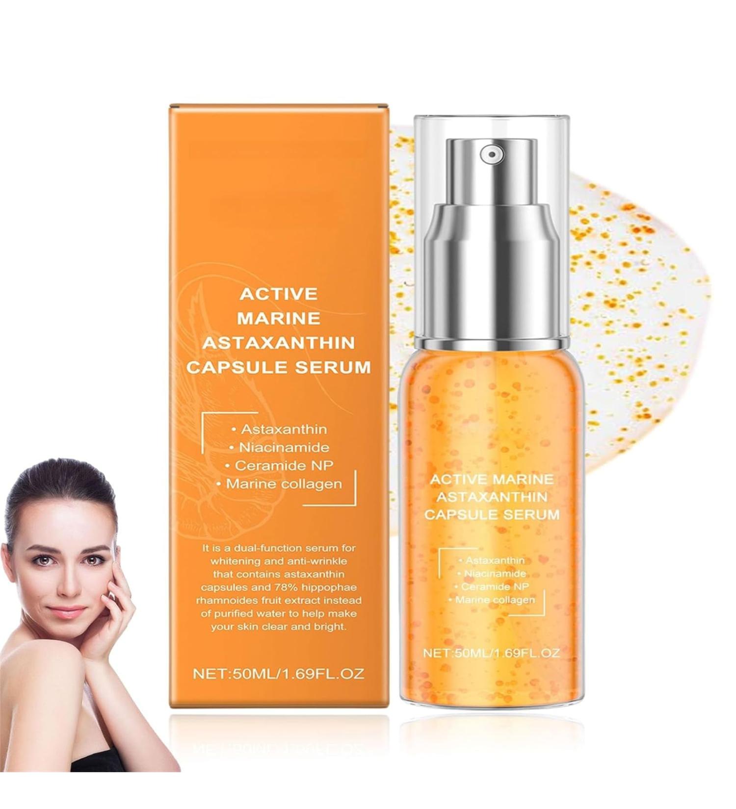 S rum en Capsules d'astaxanthine Marine Active s rum l'acide hyaluronique pour Le Visage s rum claircissant la Vitamine C pour Le Visage s rum correcteur de Taches Brunes - Buy Online on GoSupps.com