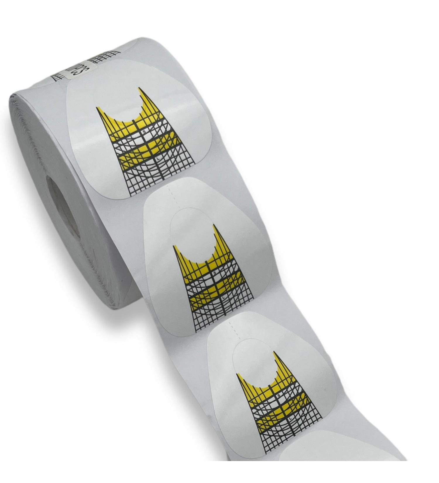 500 Modelling Stencils White-Yellow Wide Almond Square MS-52