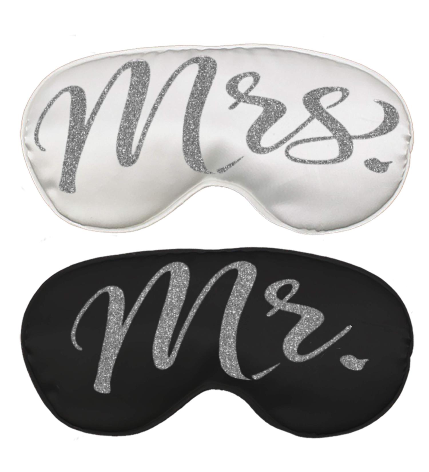 Luxury Satin Bride & Groom Sleep Mask Set - Wedding Sleep Masks for Couples - Buy Online on GoSupps.com