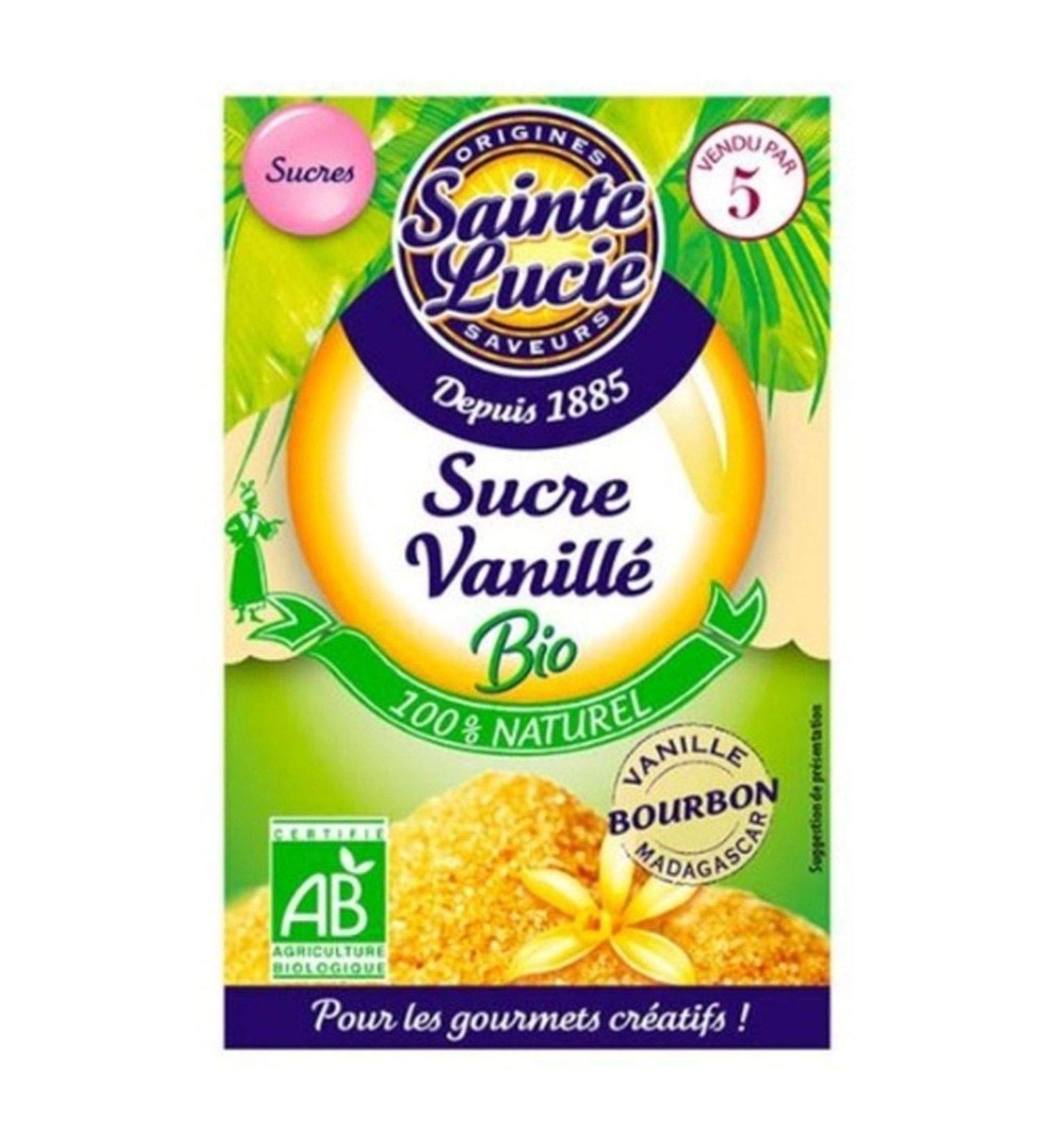 Organic Vanilla Sugar Sainte Lucie – 5 x 7.5 g Sachets