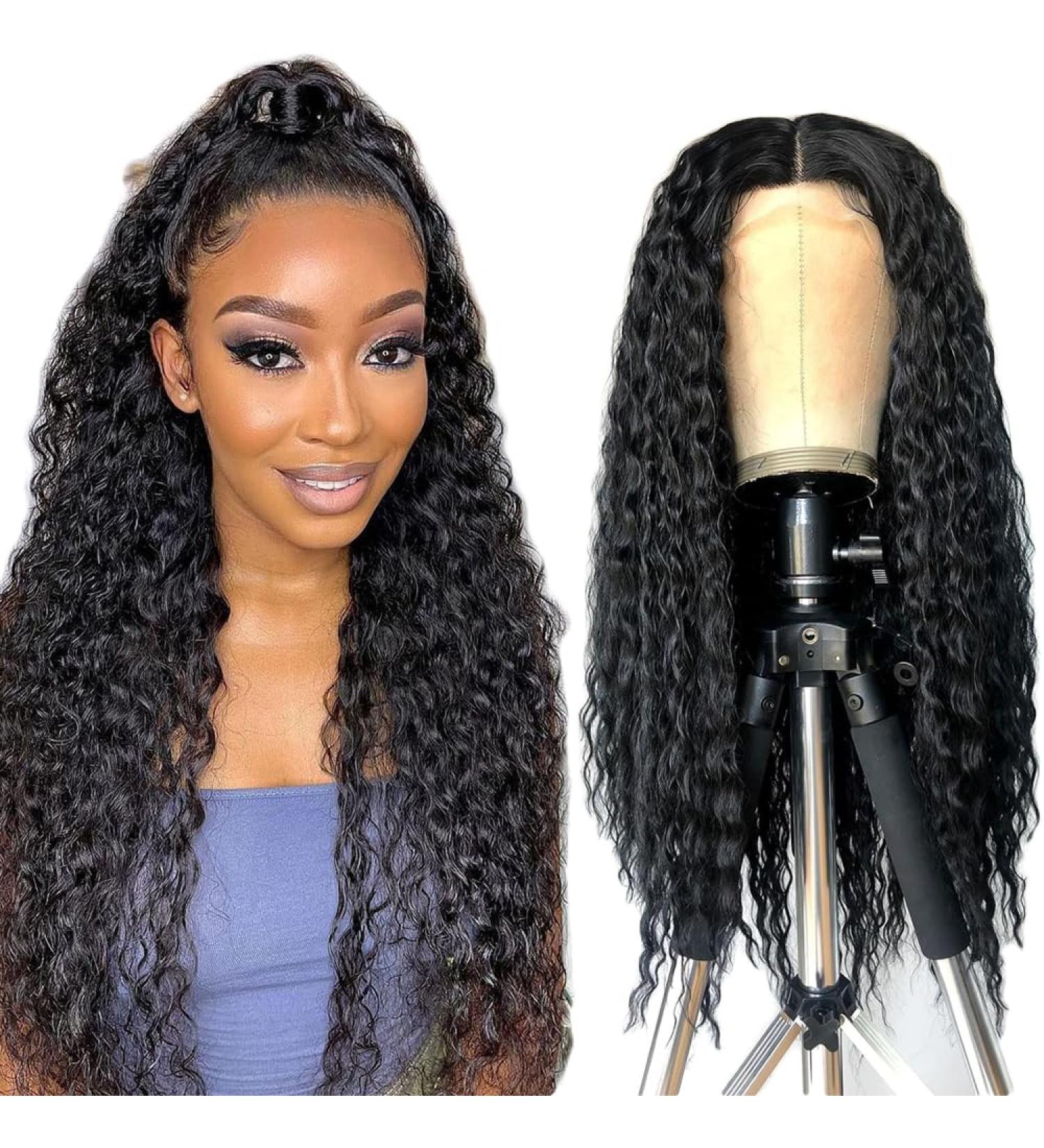 Kinky Curly Human Hair Wig 4x1 Lace Front - 100% Brazilian Black Wig with Baby Hair 150% Density 22 Inch | Shop Now! - Buy Online on GoSupps.com