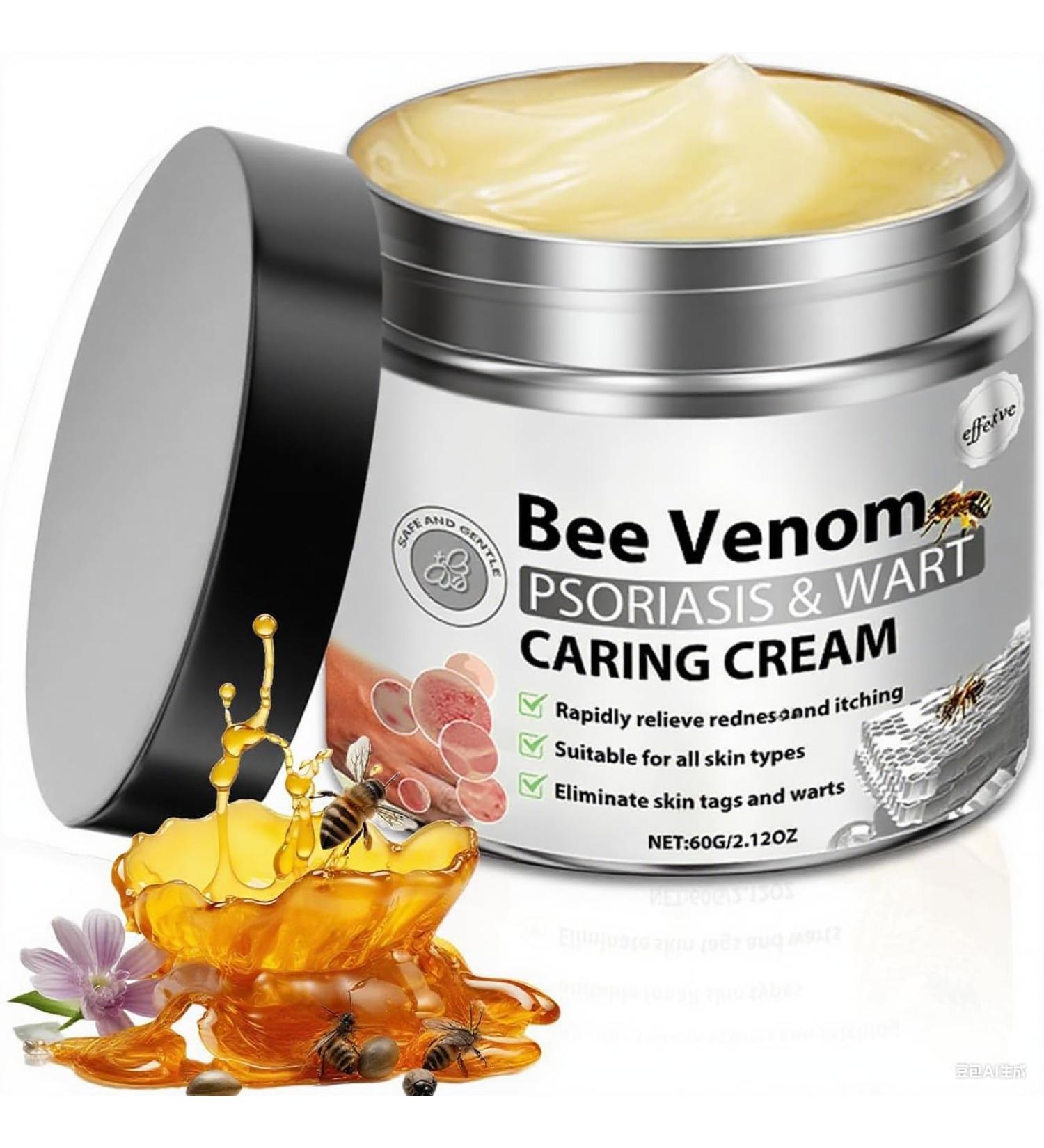 Caderno Inteligente Bee Venom Cream for Women and Men Natural Bee Venom for All Skin Types 2.12 OZ Silver