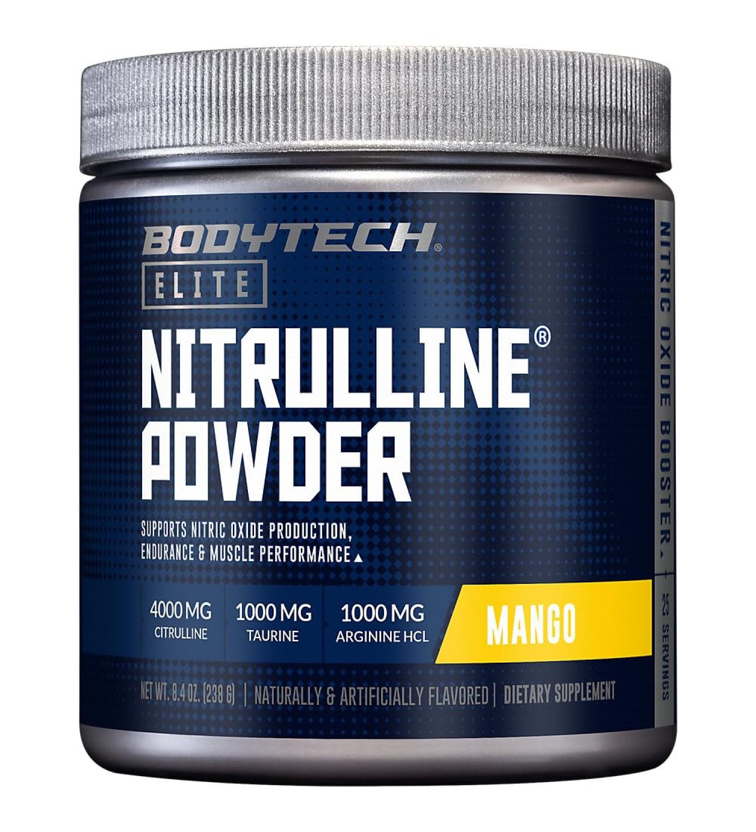 BodyTech Elite Nitrulline Powder a Supports Nitric Oxide Production Endurance & Muscle Performance a Mango (8.4 oz./25 Servings)