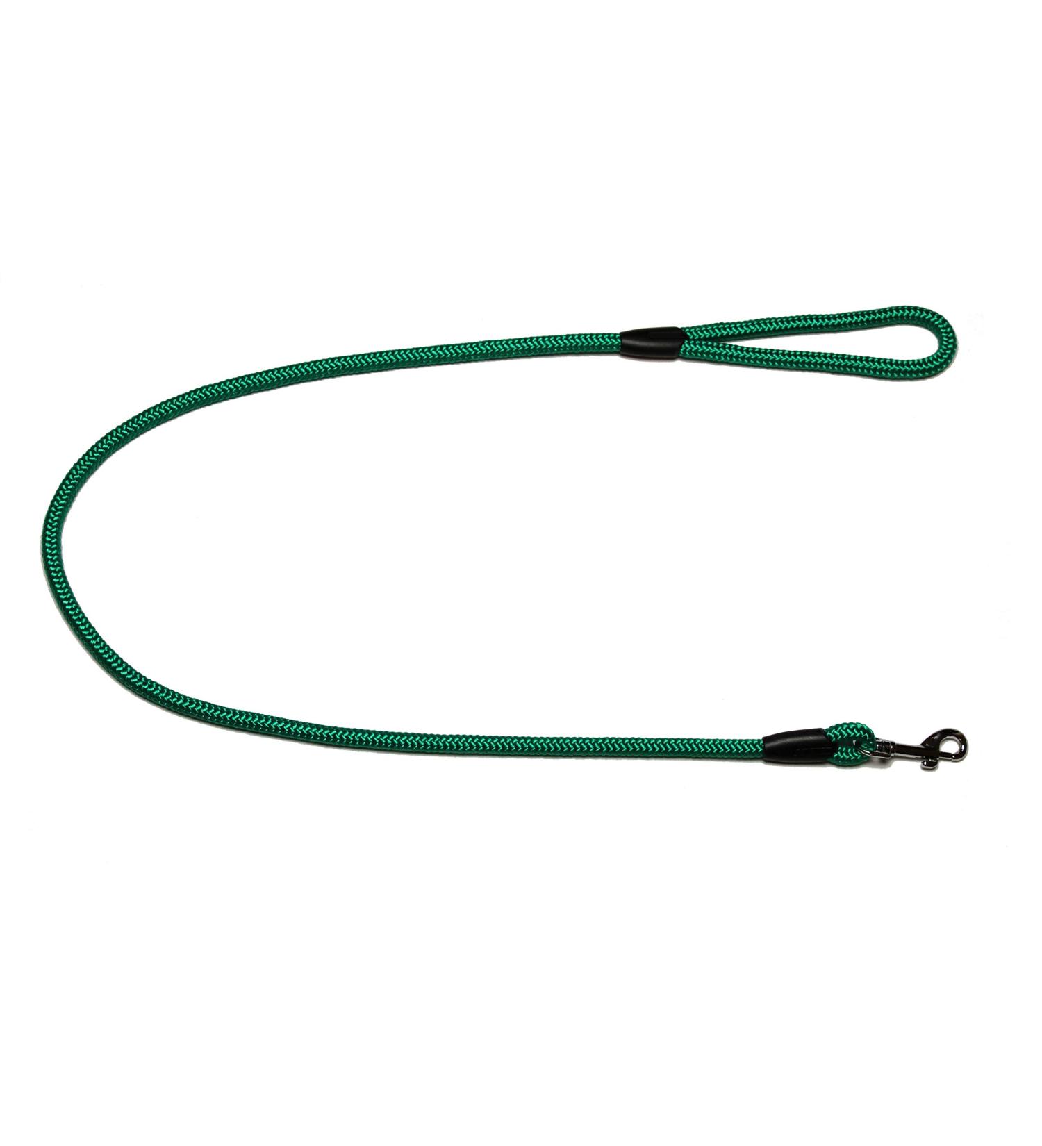 Leash - Rope leash with hand loop Basic 10mm 27 colours 7 lengths (1.20 m green) 1.20 m green
