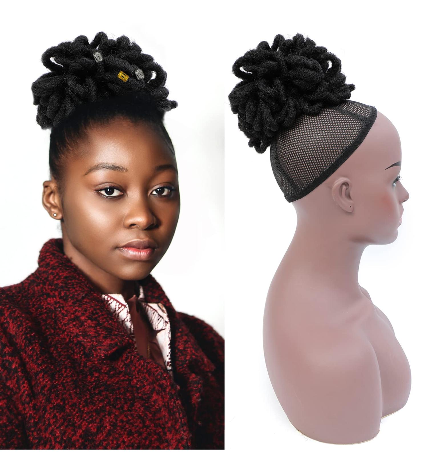 Liliyab Loc Bun Dreadlock Afro High Puff Drawstring Ponytail for Black Women - Buy Online on GoSupps.com
