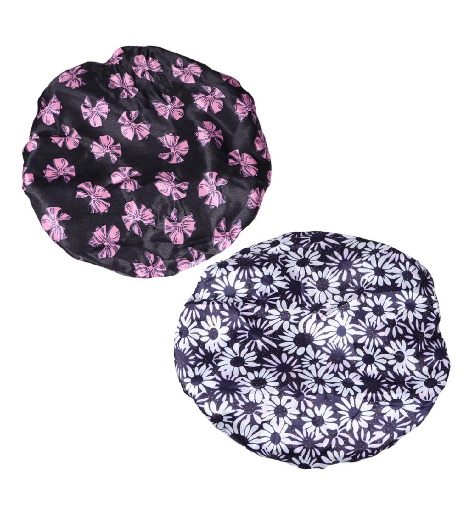 DOITOOL 2pcs Women Swim Cap Hats | Elastic Shower Caps for Bathing & Hair Salon | Miss Dry Towel | Assorted Colors - Buy Online on GoSupps.com