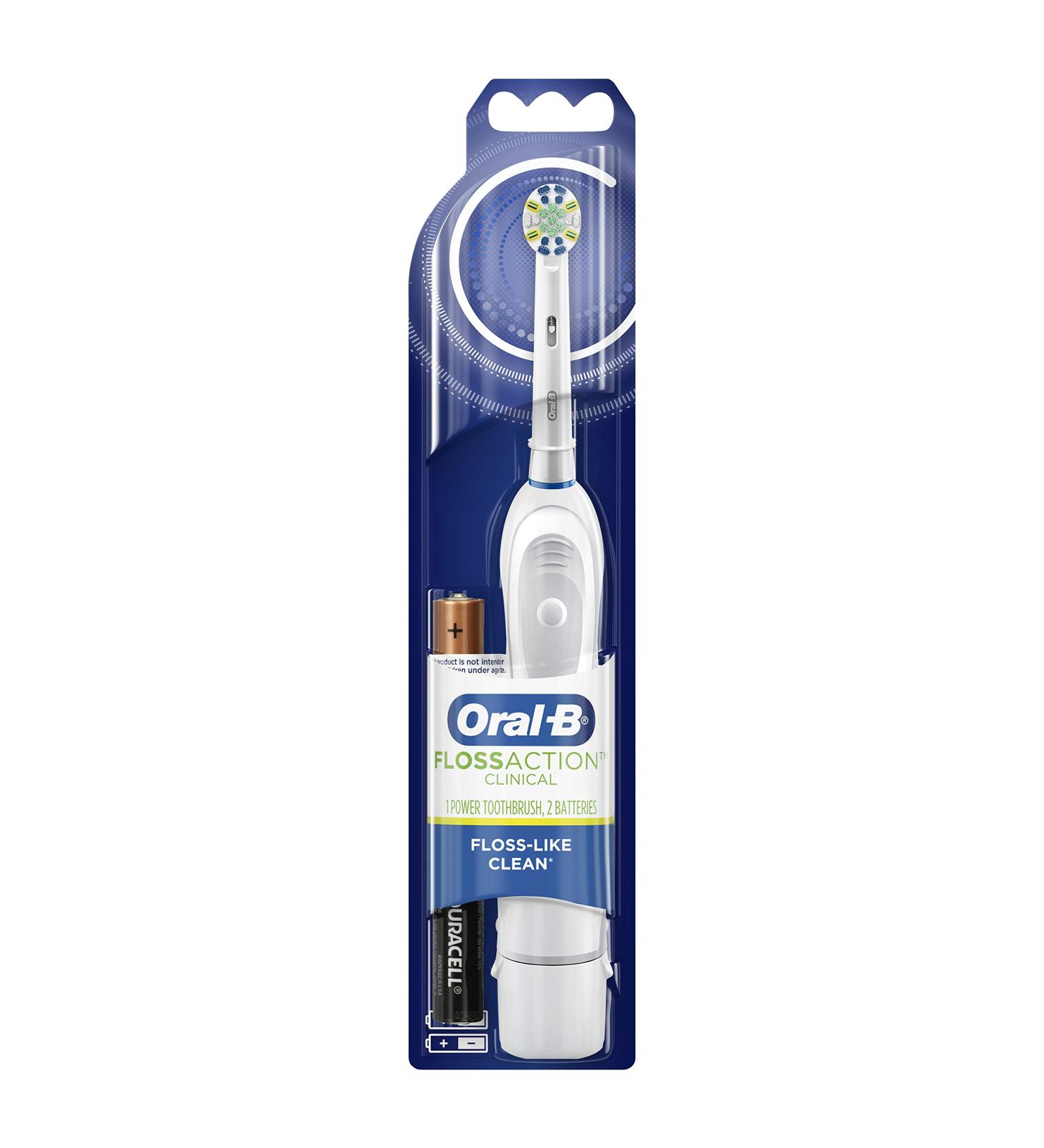 Oral-B Clinical Floss Action Battery Powered Toothbrush - Pack of 12 White | International Shipping Available - Buy Online on GoSupps.com