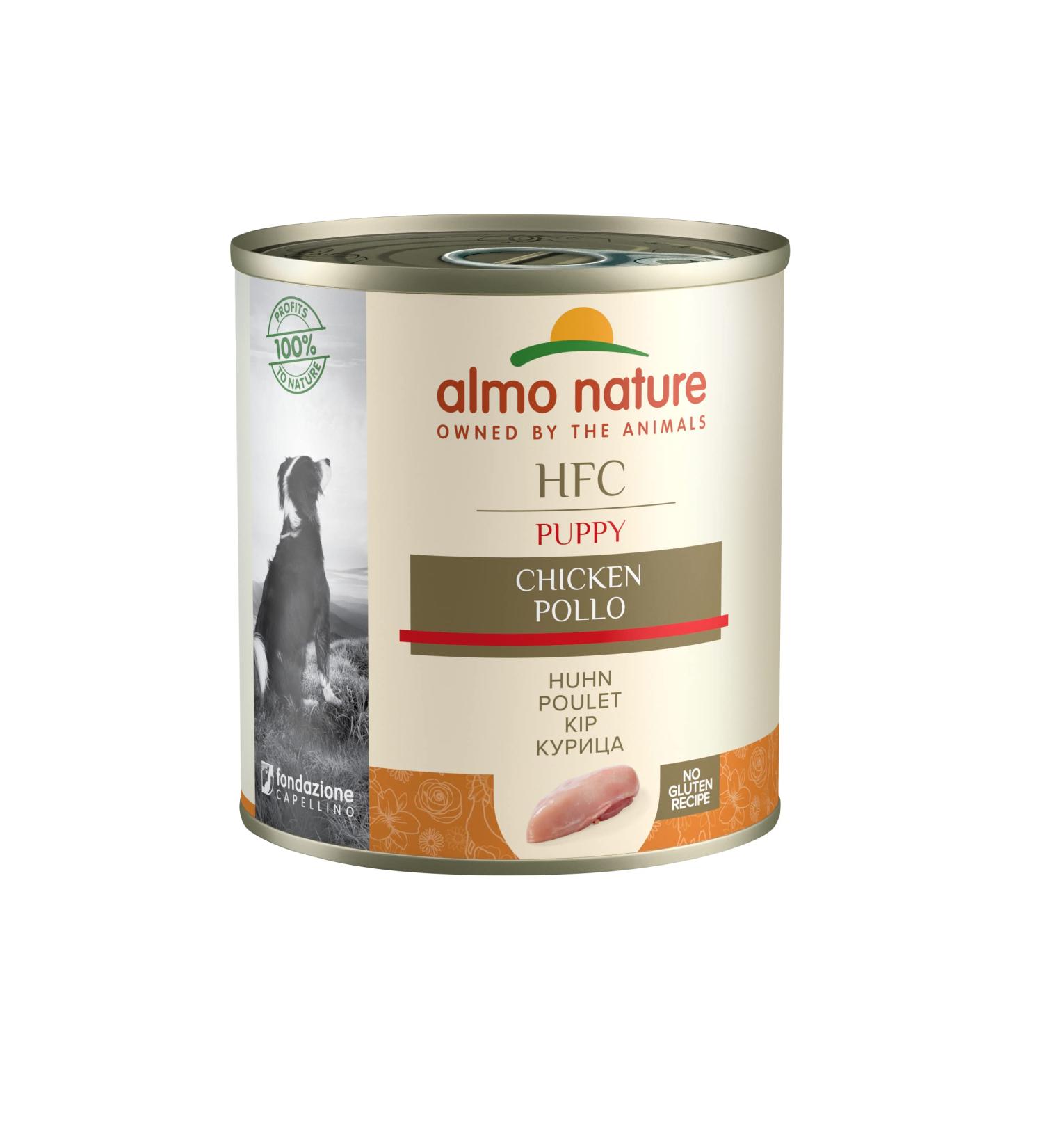 Almo Nature HFC Natural - Wet food for dogs with chicken originally food quality and are now used for dog food.Chicken 280 g (12 pack)